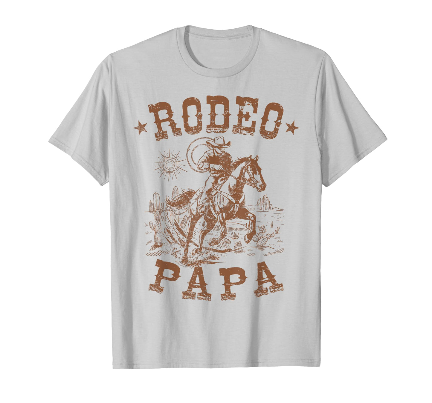Rodeo Papa Western Cowboy Family Matching Father's Day T-Shirt