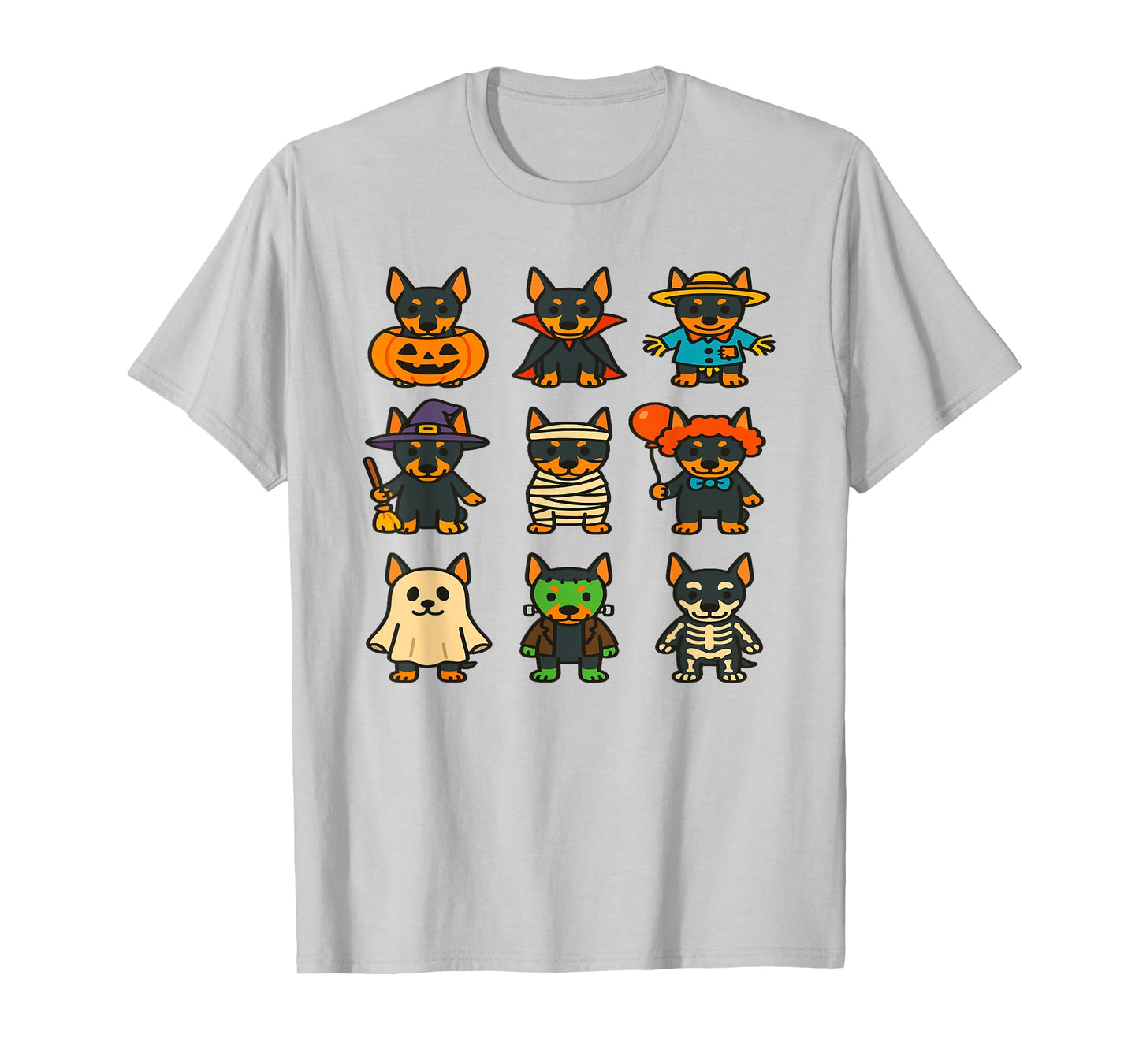 Doberman Pinscher Halloween Costume Funny Scary Dog Ghost T-Shirt