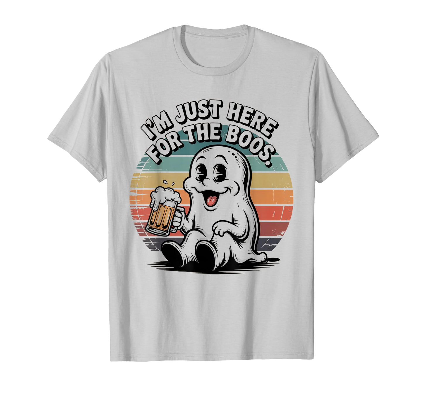 I'm Just Here for The Boos Boozy Halloween Ghost Fall Drink T-Shirt