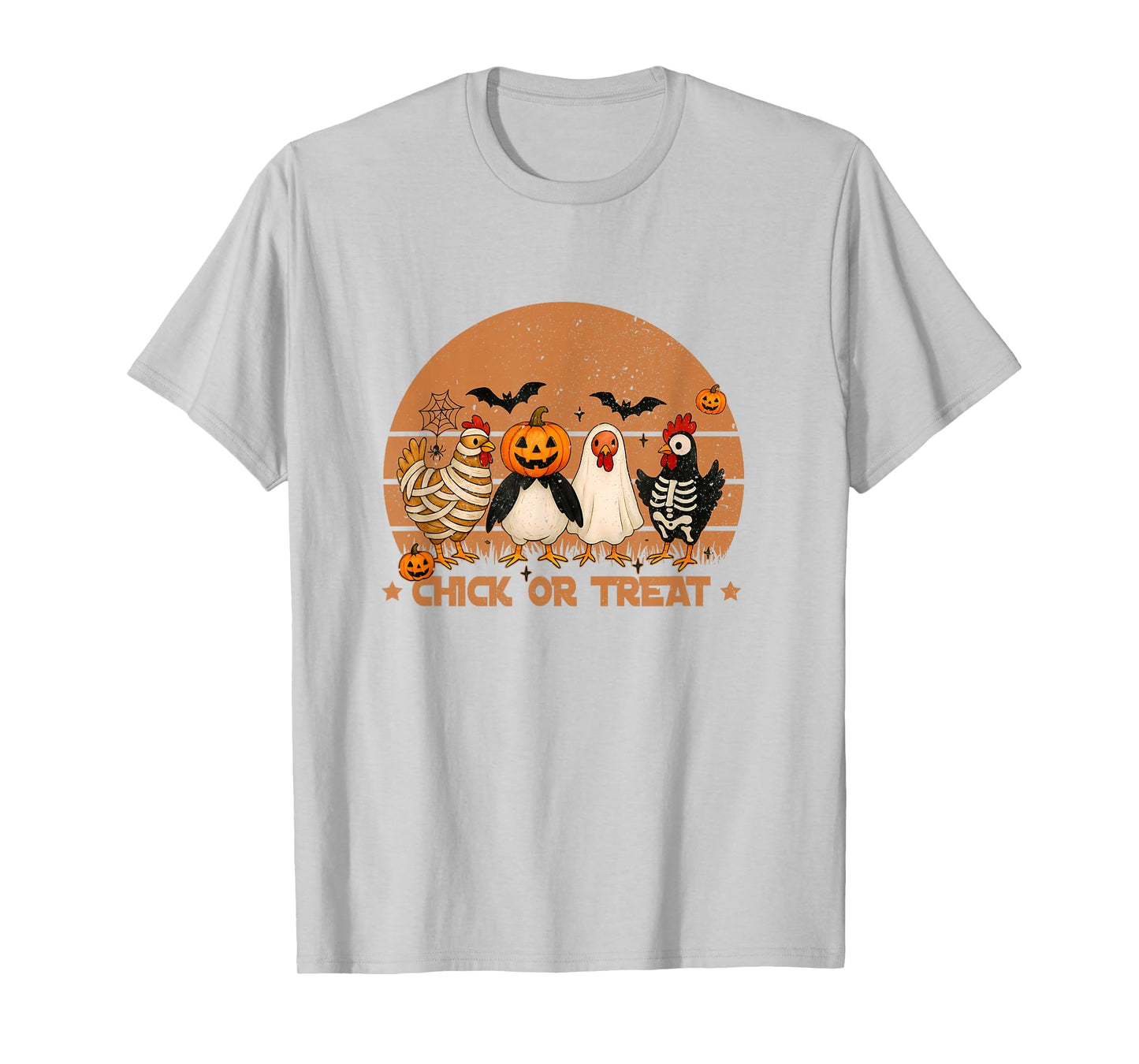 Chick Or Treat Halloween Pumpkin Ghost Spooky T-Shirt
