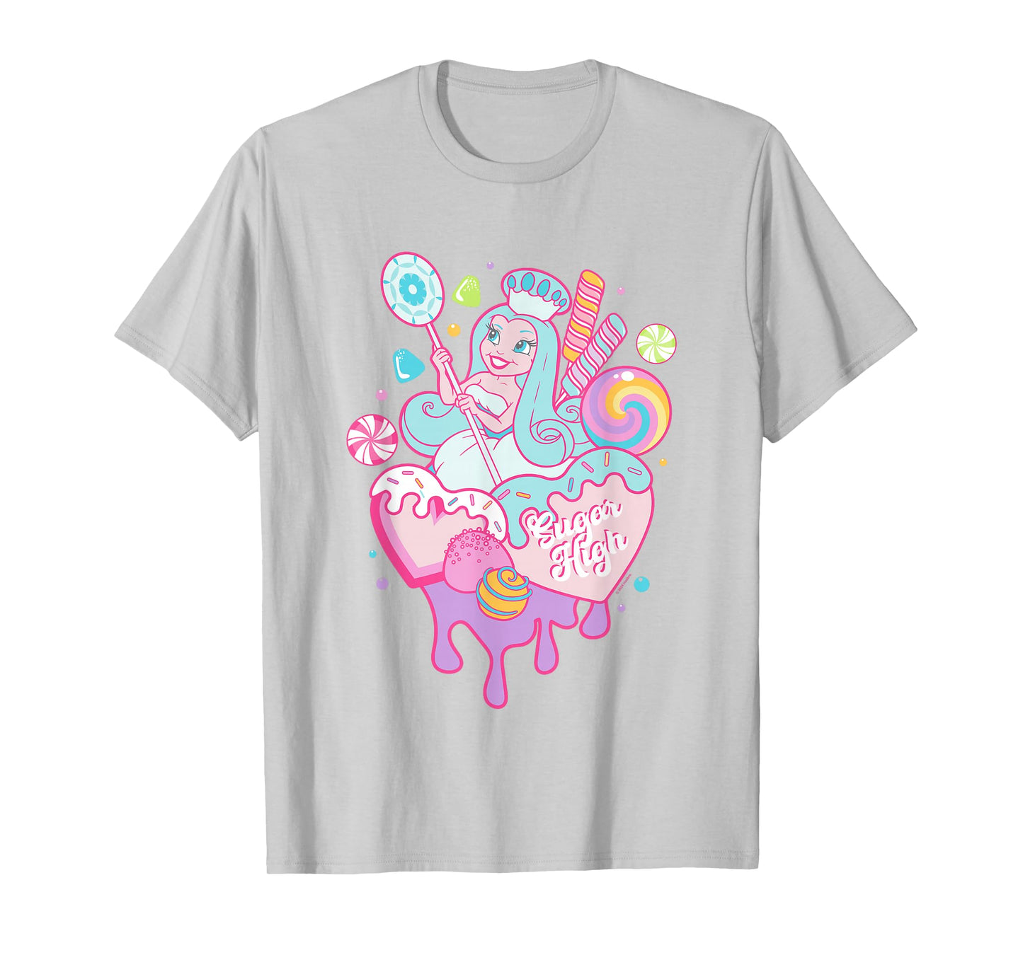 Candy Land Sugar High Cute Frostine Colorful Big Chest Logo T-Shirt