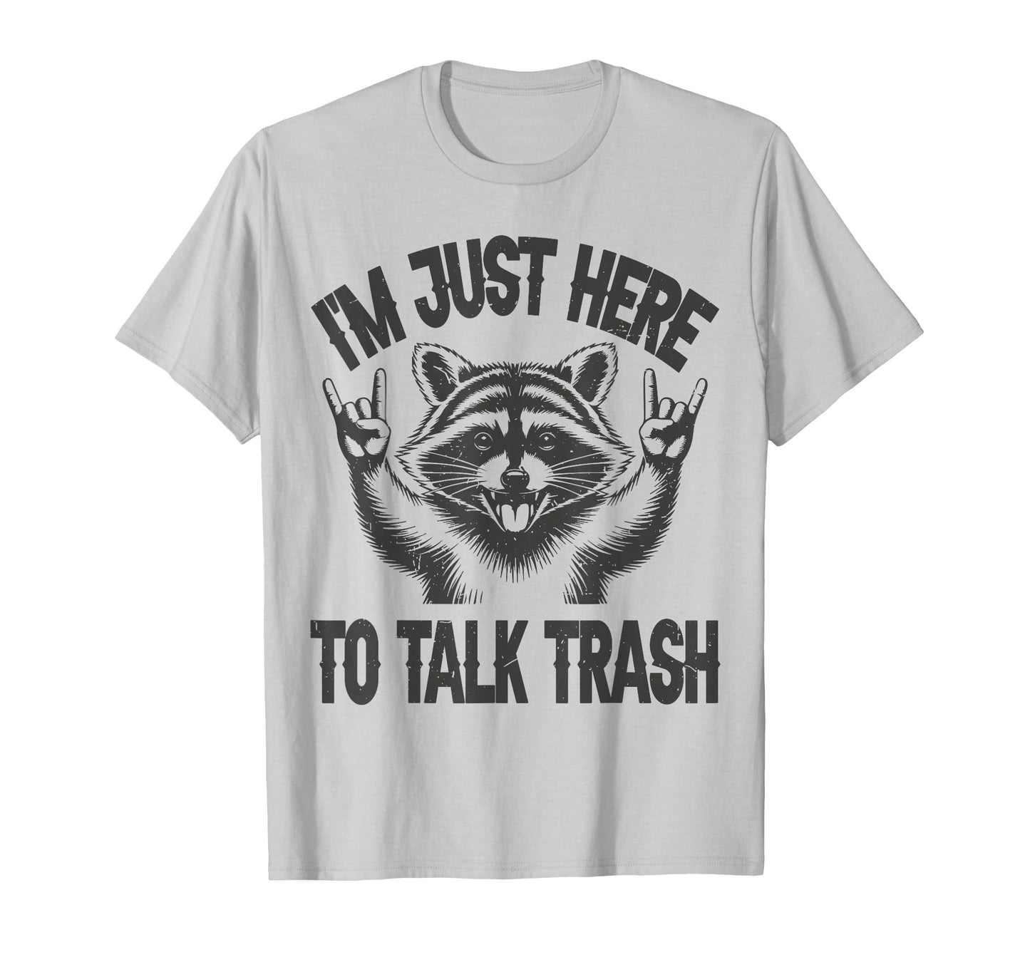 I'm Just Here To Talk Trash Panda Toddler Boy Funny Raccoon T-Shirt