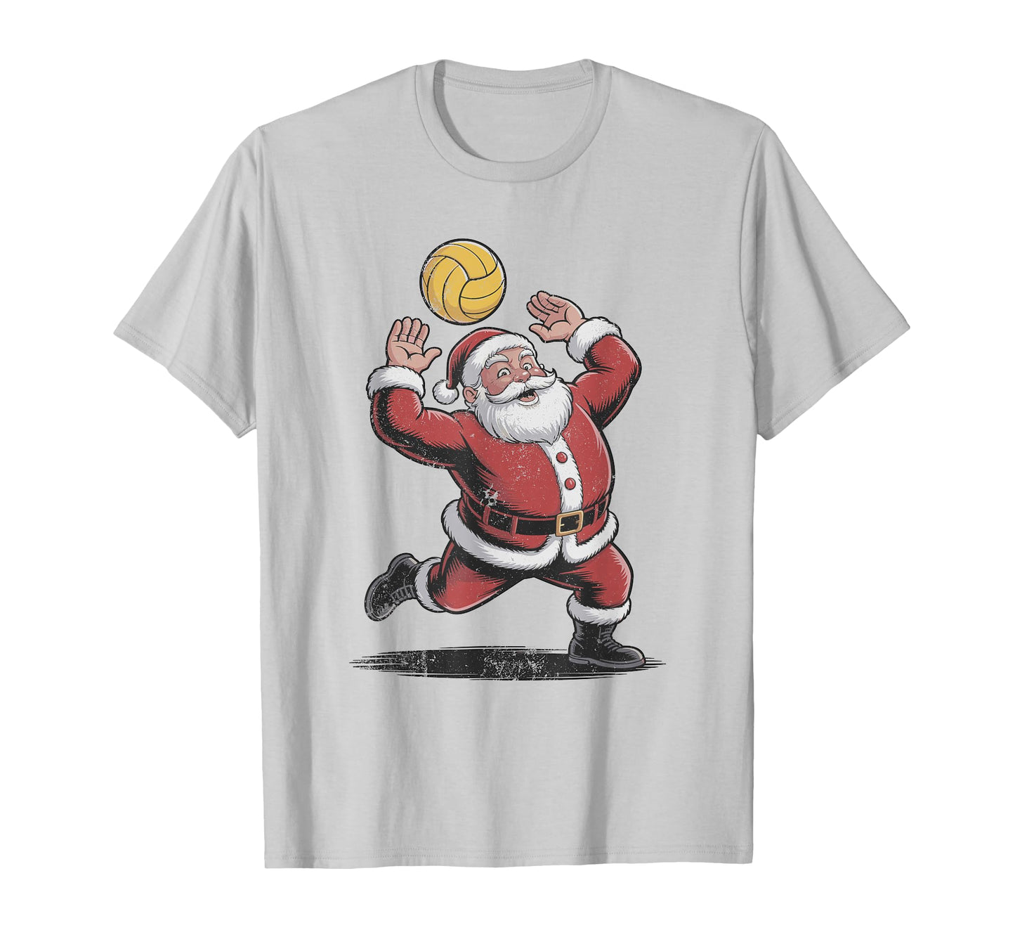 Santa Playing Volleyball Vintage 90s Christmas Holiday T-Shirt