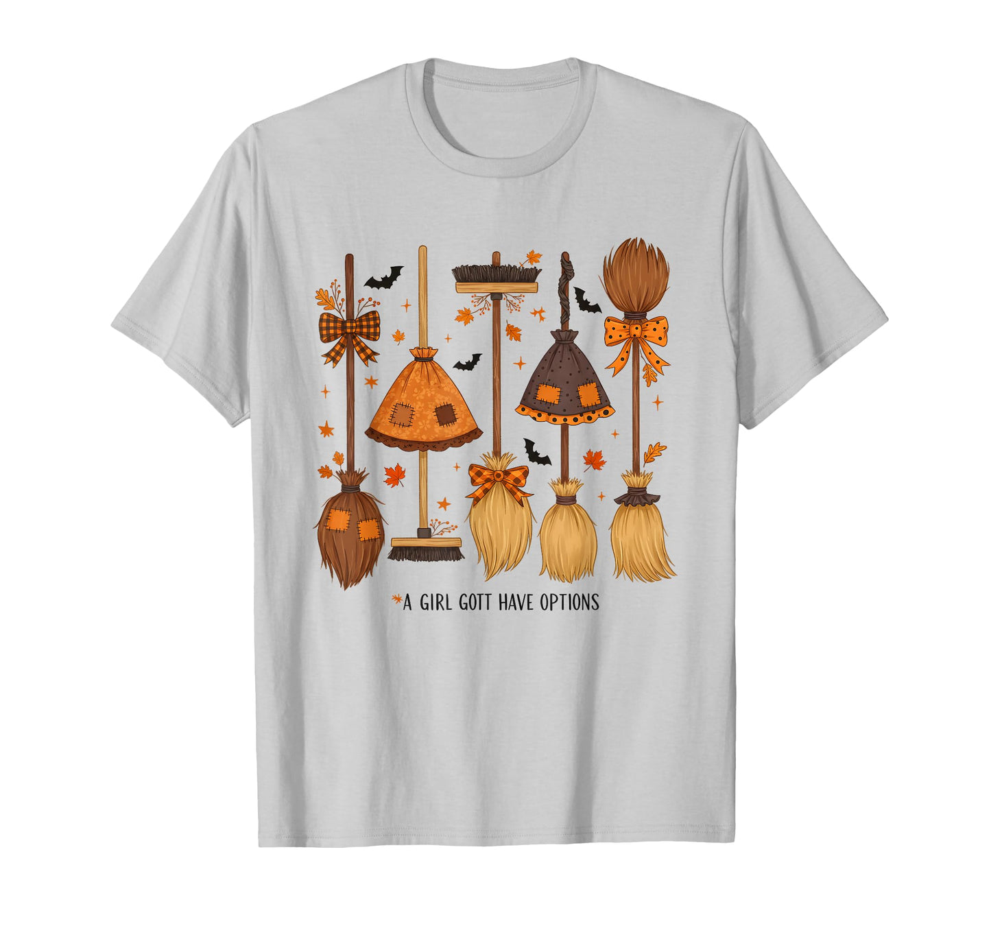 A Girl Gotta Have Options Patchwork Witch Funny Halloween T-Shirt