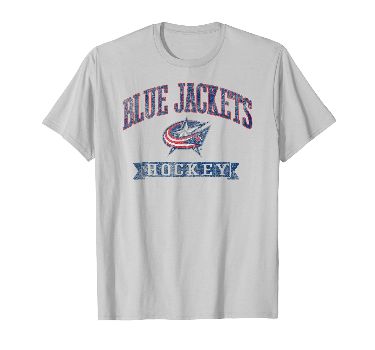 Columbus Blue Jackets Vintage Hockey Gray Licensed T-Shirt