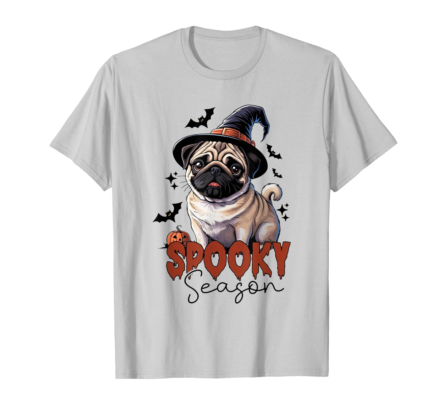 Spooky Season Pug Halloween Dog Lover Funny Spooky Pug T-Shirt