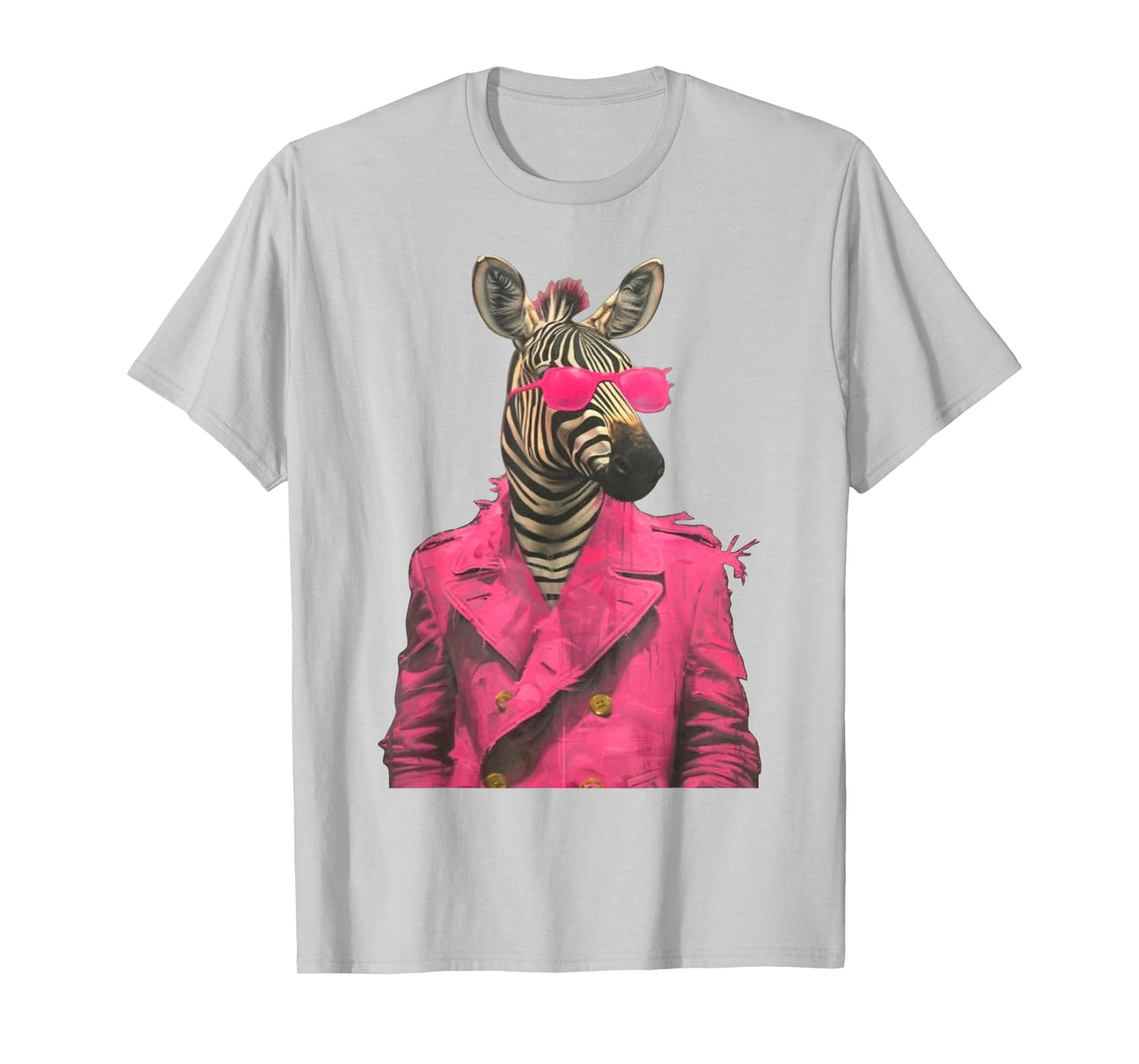 Peachbruh Fashion Zebra Wearing A Pink Suit and Pink T-Shirt
