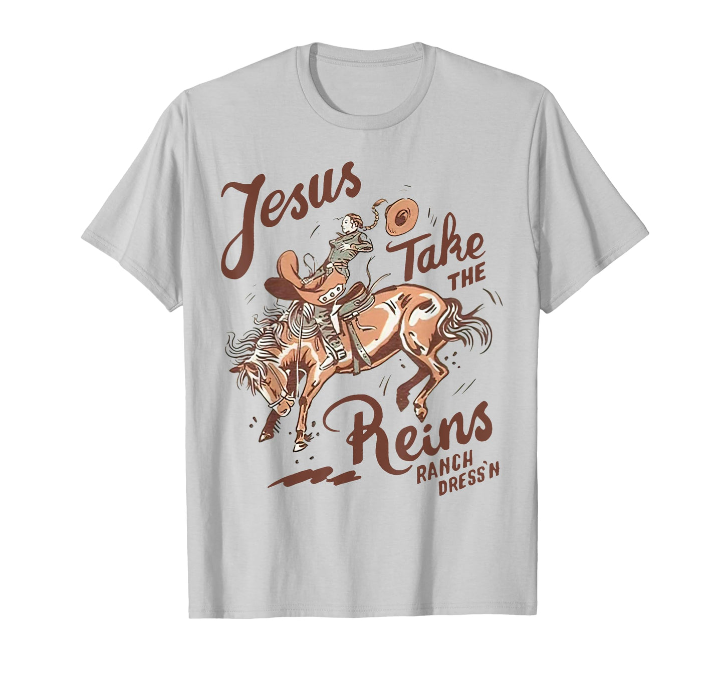 Jesus Take The Reins Vintage Cowboy T-Shirt