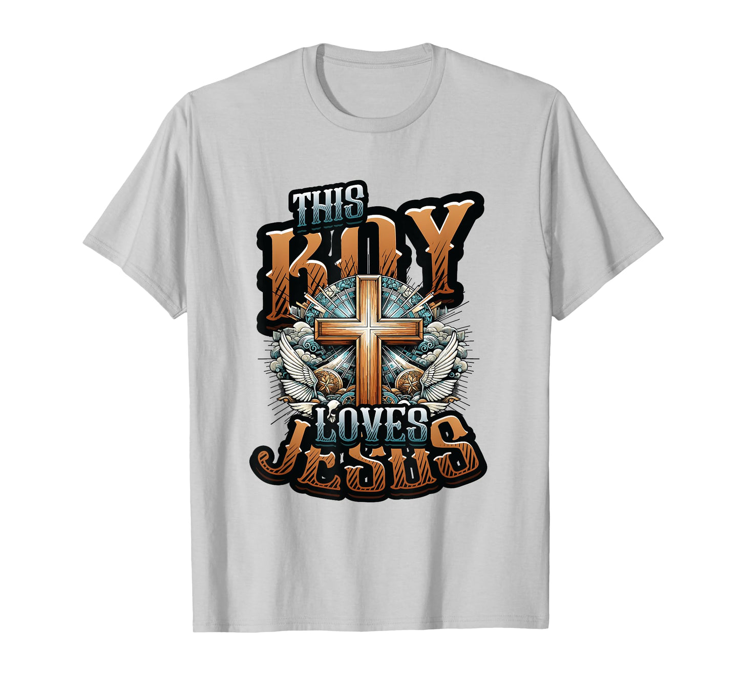 This Boy Loves Jesus - Christian Boys Jesus T-Shirt