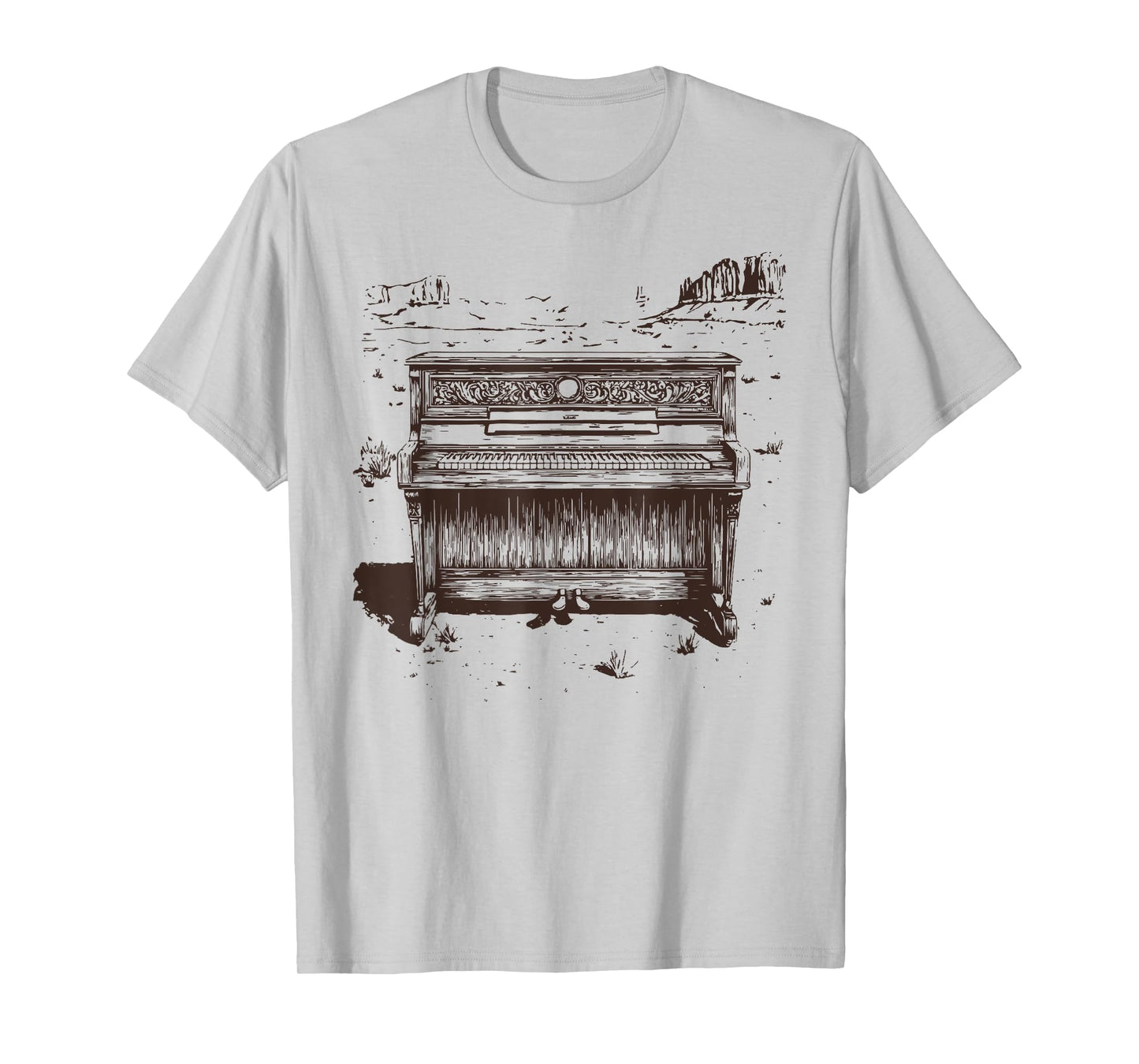 Vintage Western Piano Player Tshirt - Piano Shirt - Piano T-Shirt