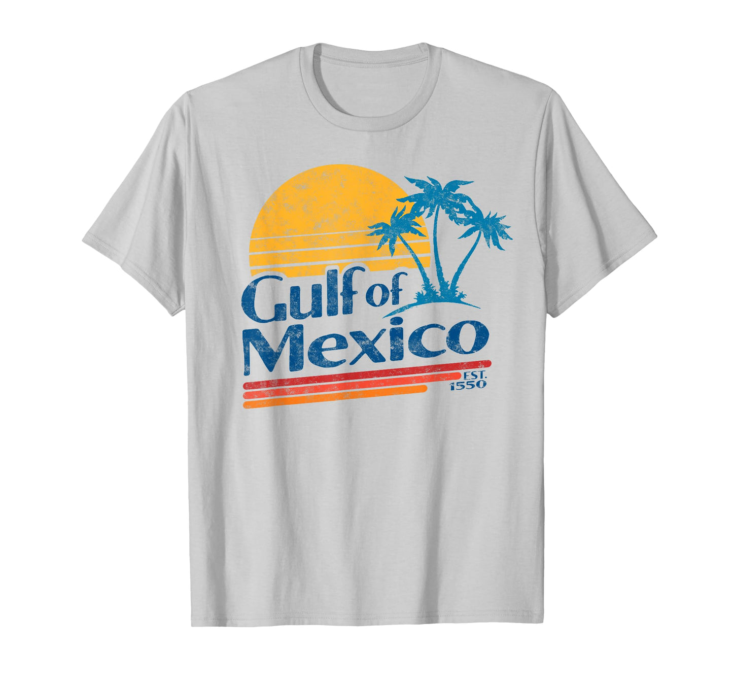 Gulf of Mexico Est. 1550 Retro Vintage T-Shirt