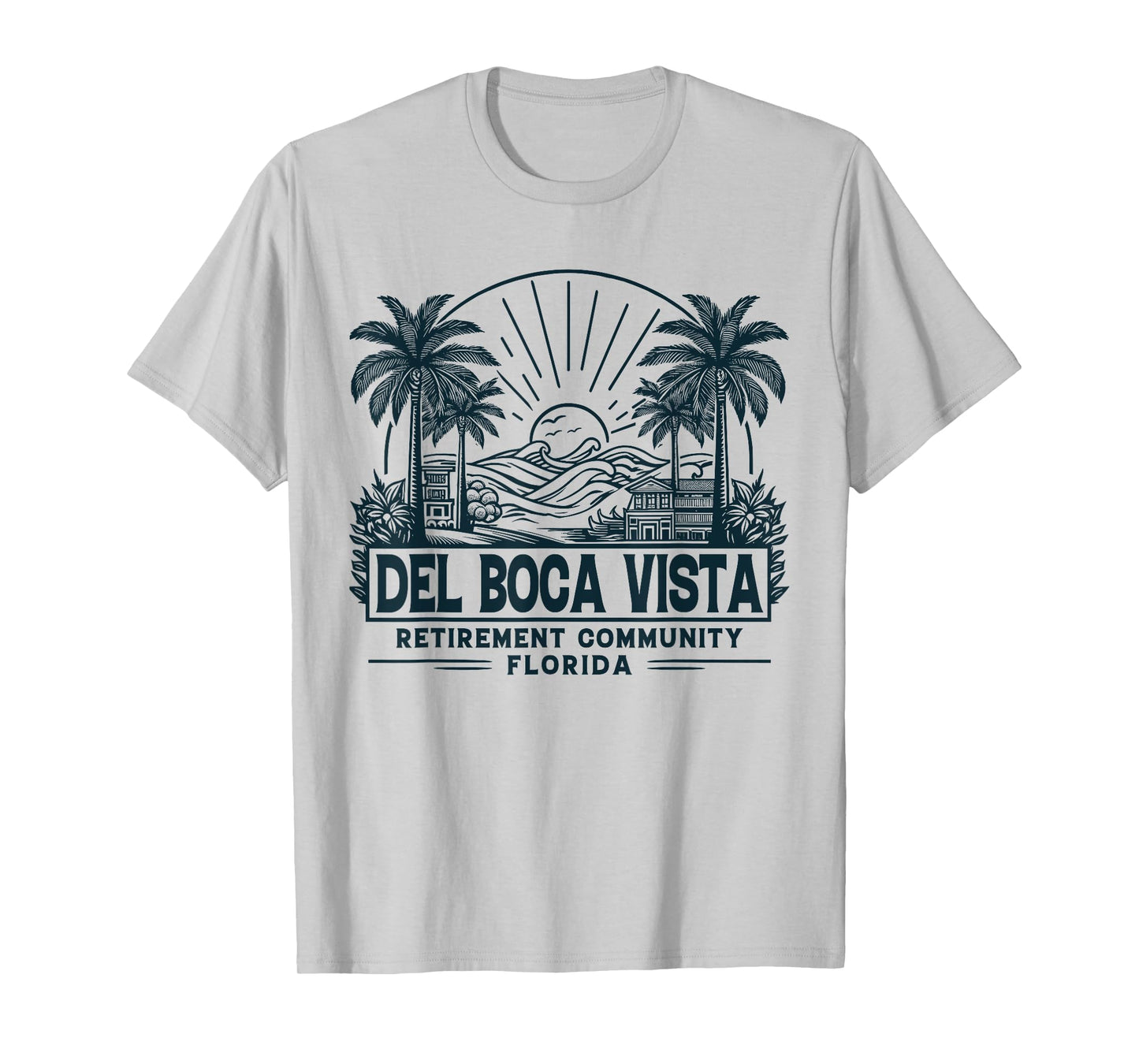 Del Boca Vista Retro Sunset Florida Vintage T-Shirt