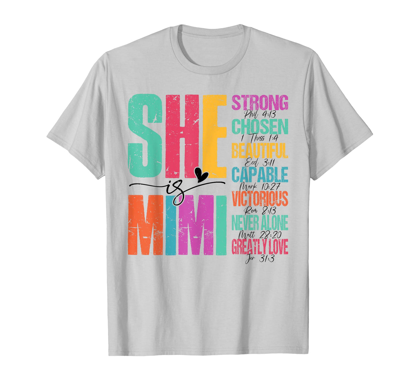 Retro She Is Mimi Christian Happy Mothers Day Women T-Shirt