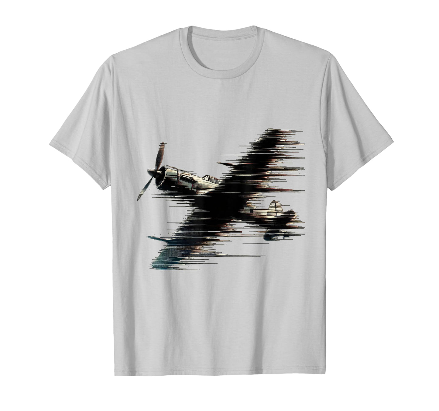 WW2 Airplane Noisy Jitter Vintage Aviation T-Shirt