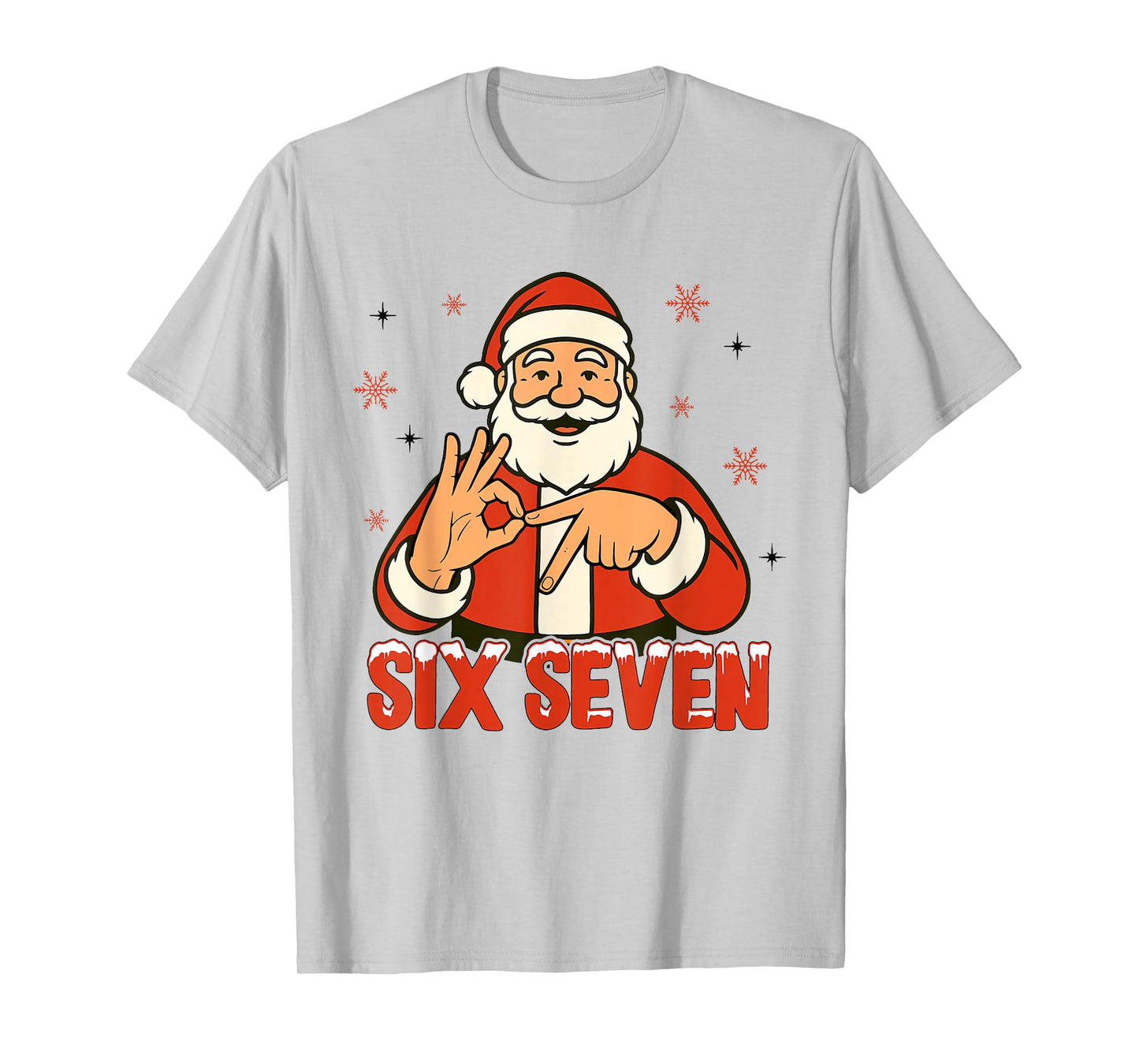 67 Christmas Funny Six Seven Santa Claus Boys Xmas Costume T-Shirt