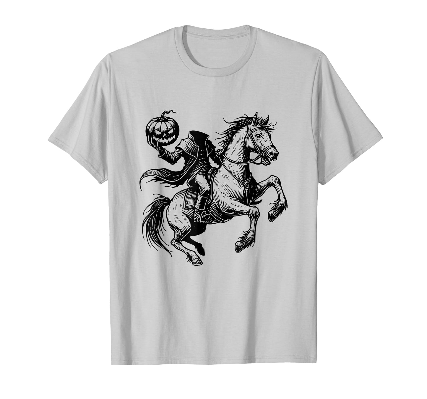 Headless Horseman Halloween Pumpkin Spooky Jack O Lantern T-Shirt