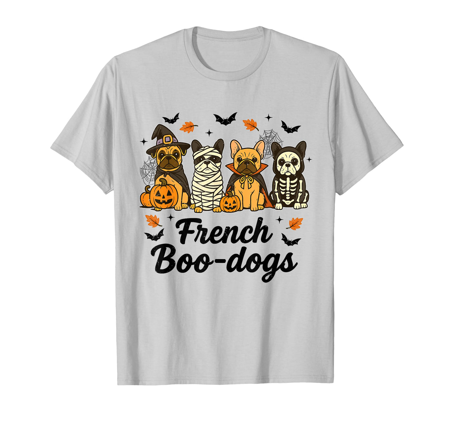 French Boo-Dog Halloween Ghost French Bulldog Men Women Kids T-Shirt