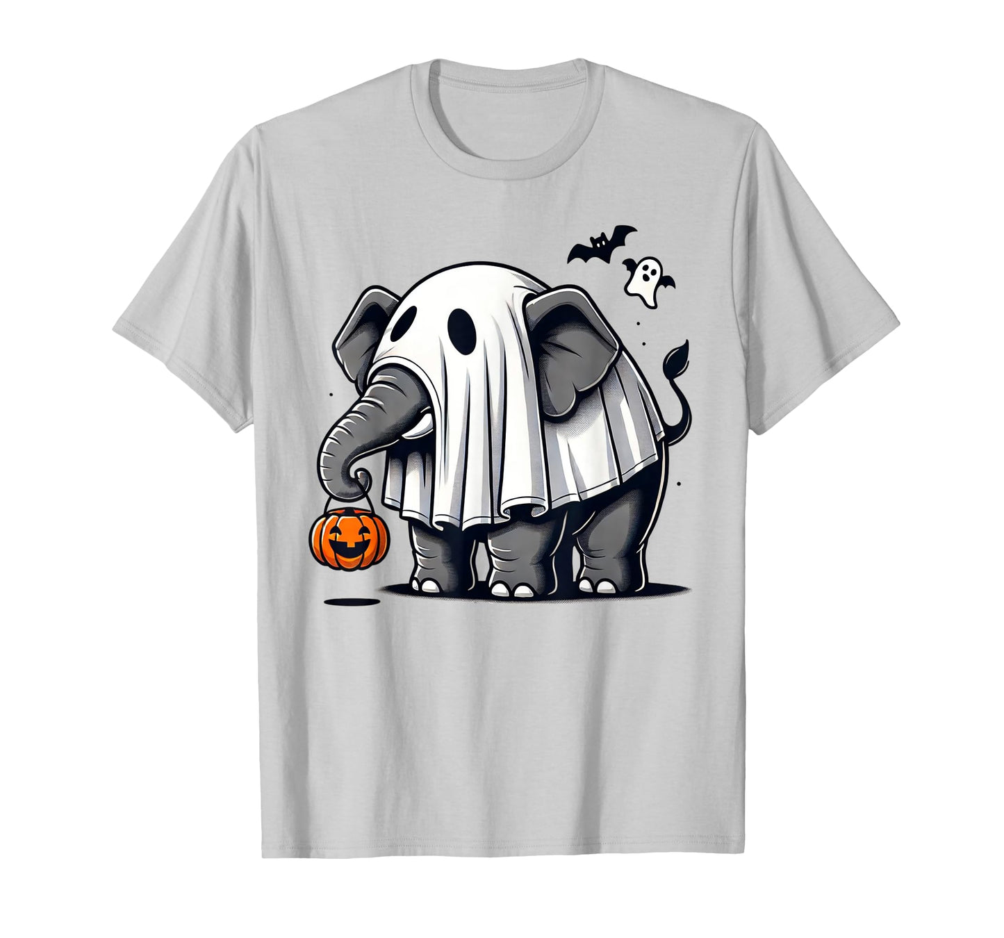 Funny Elephant Halloween Costume Ghost Trick Or Treat T-Shirt