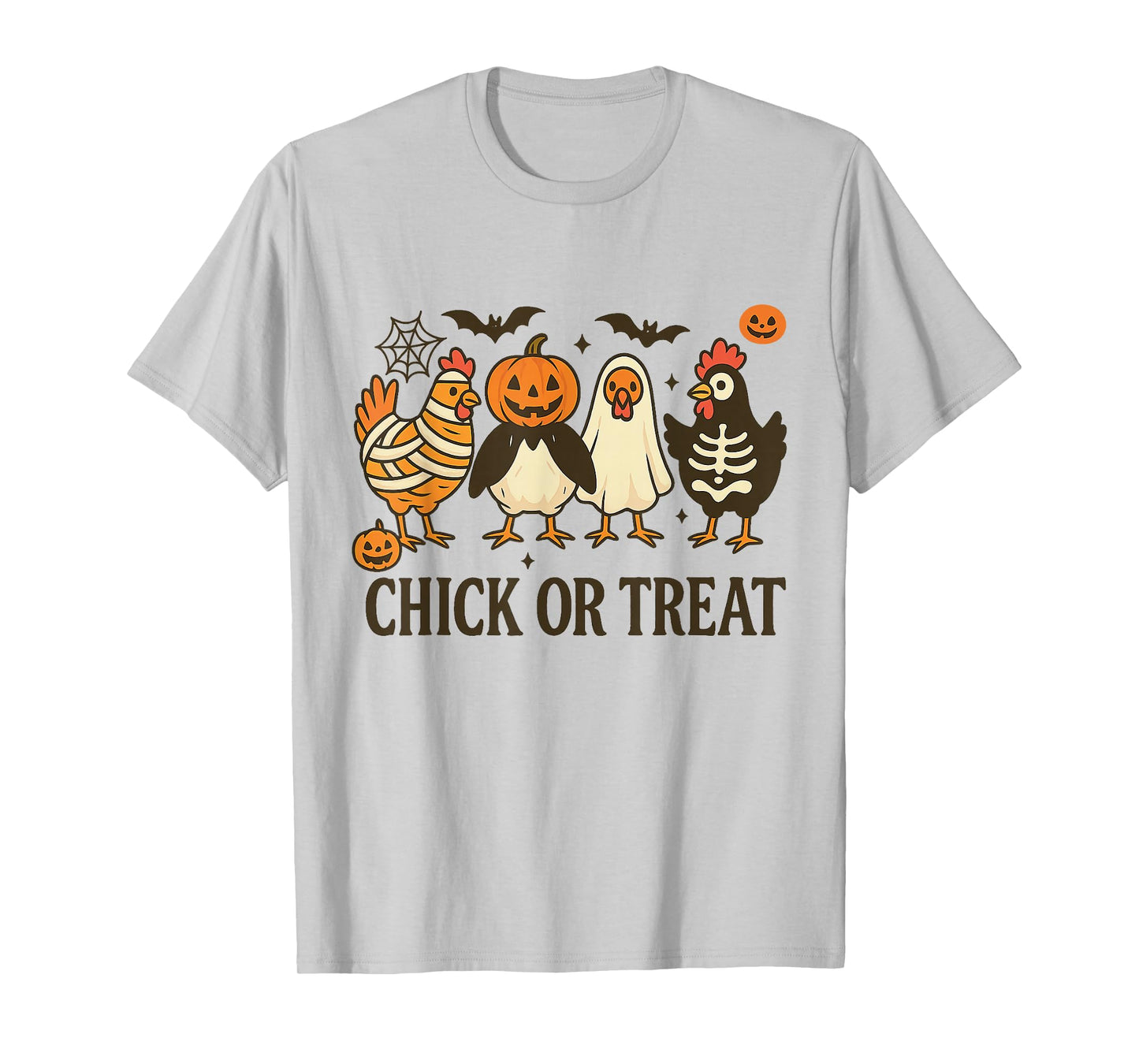 Chick Or Treat Halloween Ghost Witch Spooky Chicken T-Shirt