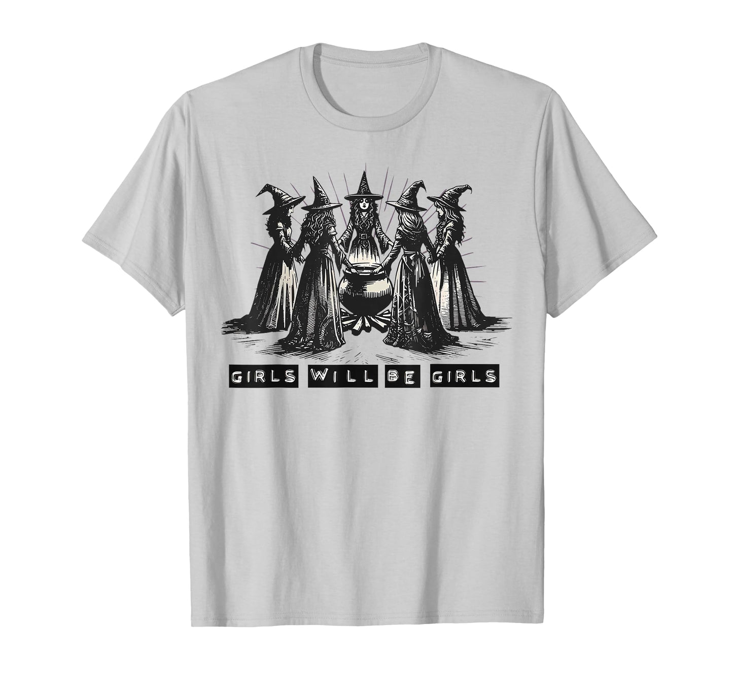 Halloween Spooky Witch Girl Will Be Girls Feminist Women T-Shirt