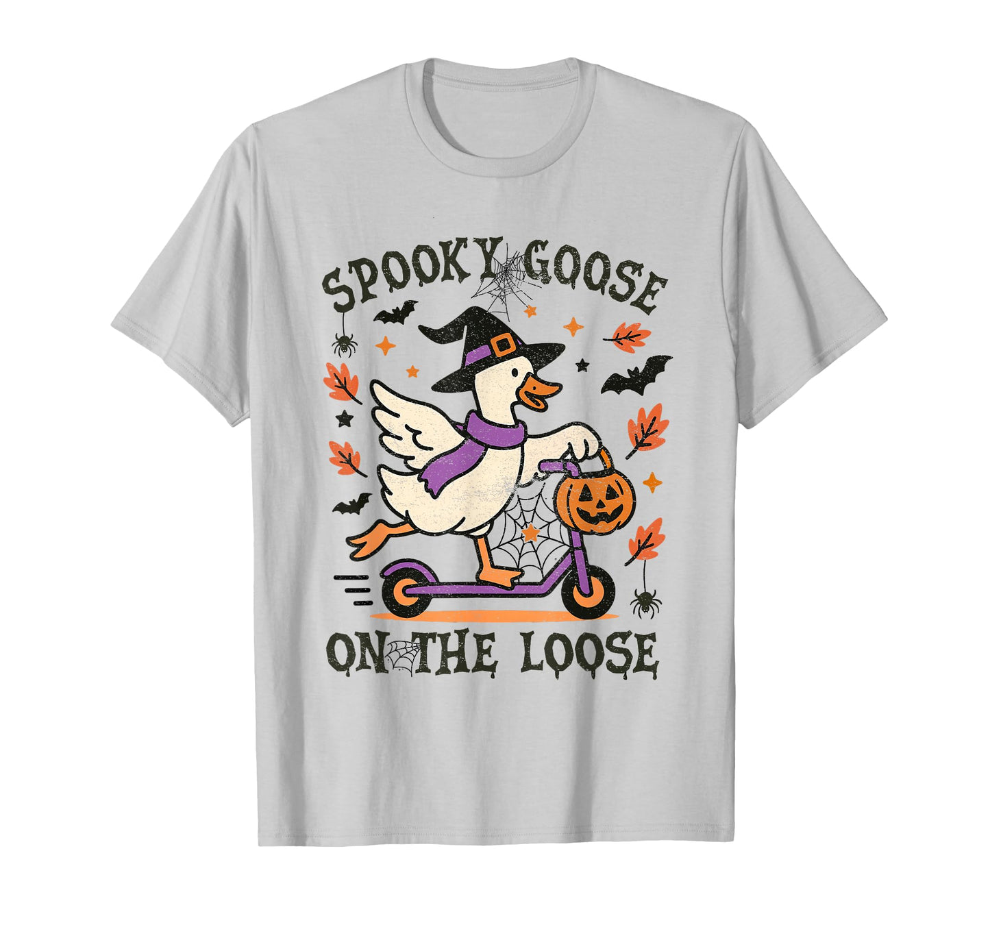 Spooky Goose On The Loose Witch Silly Goose Lover T-Shirt