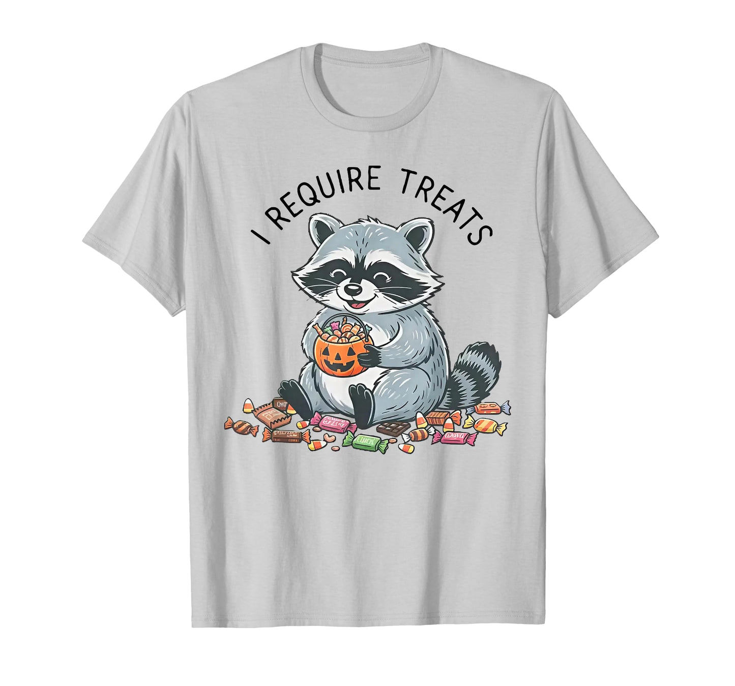 I Require Treats - Raccoon Halloween T-Shirt