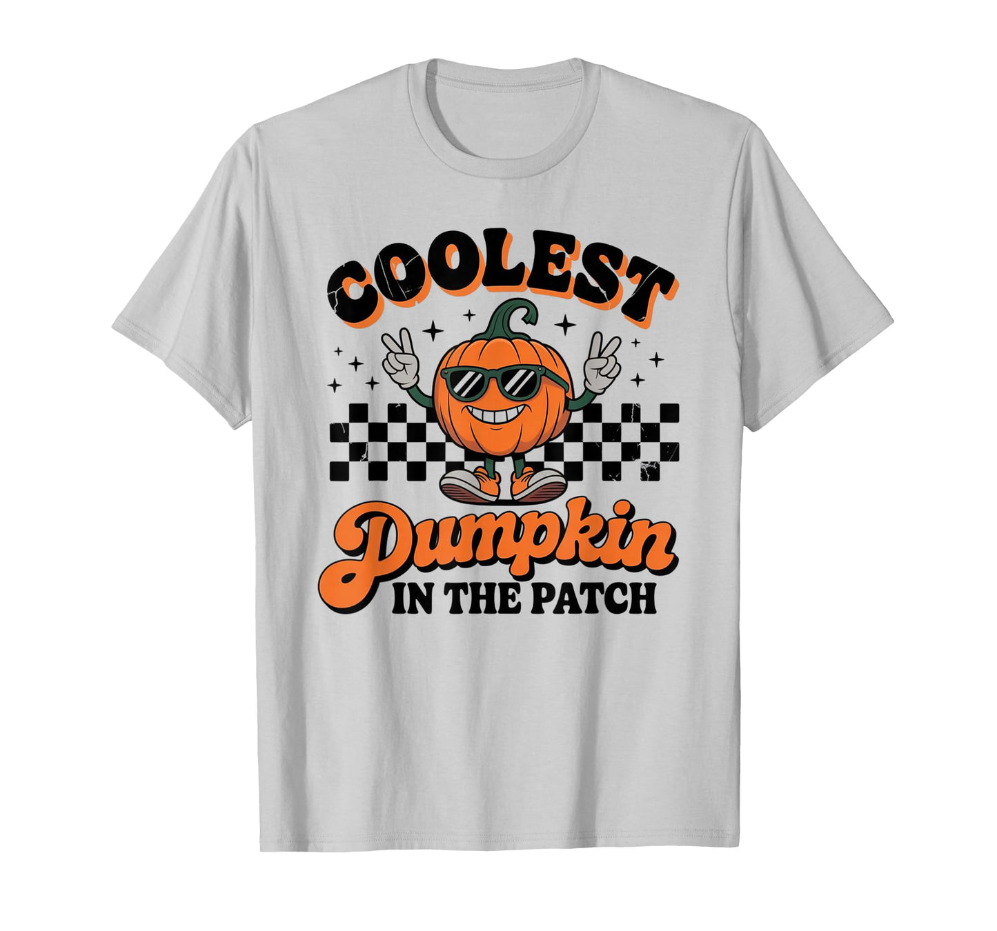 Groovy Coolest Pumpkin in The Patch Halloween for Kids Boys T-Shirt