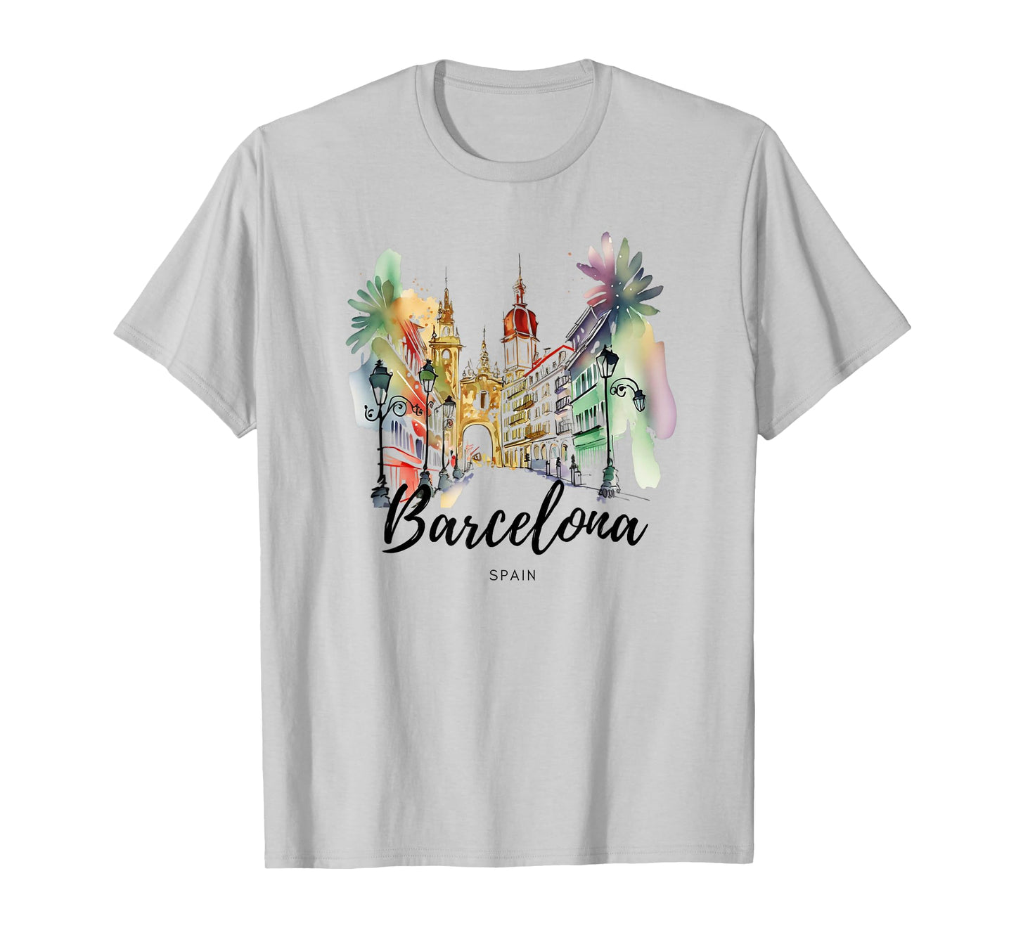 Vintage Spain Barcelona City Espana Souvenir Spain T-Shirt
