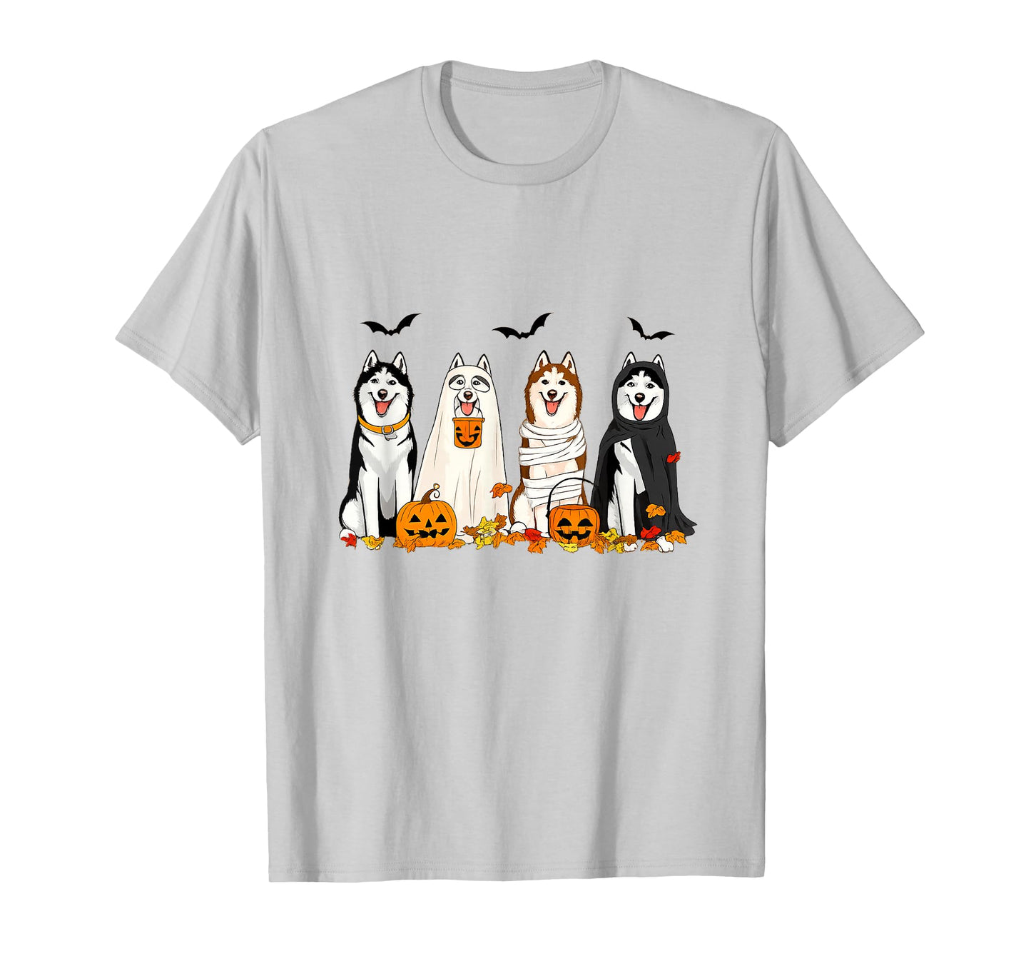 Husky Ghost Dogs Halloween Dog Lovers T-Shirt
