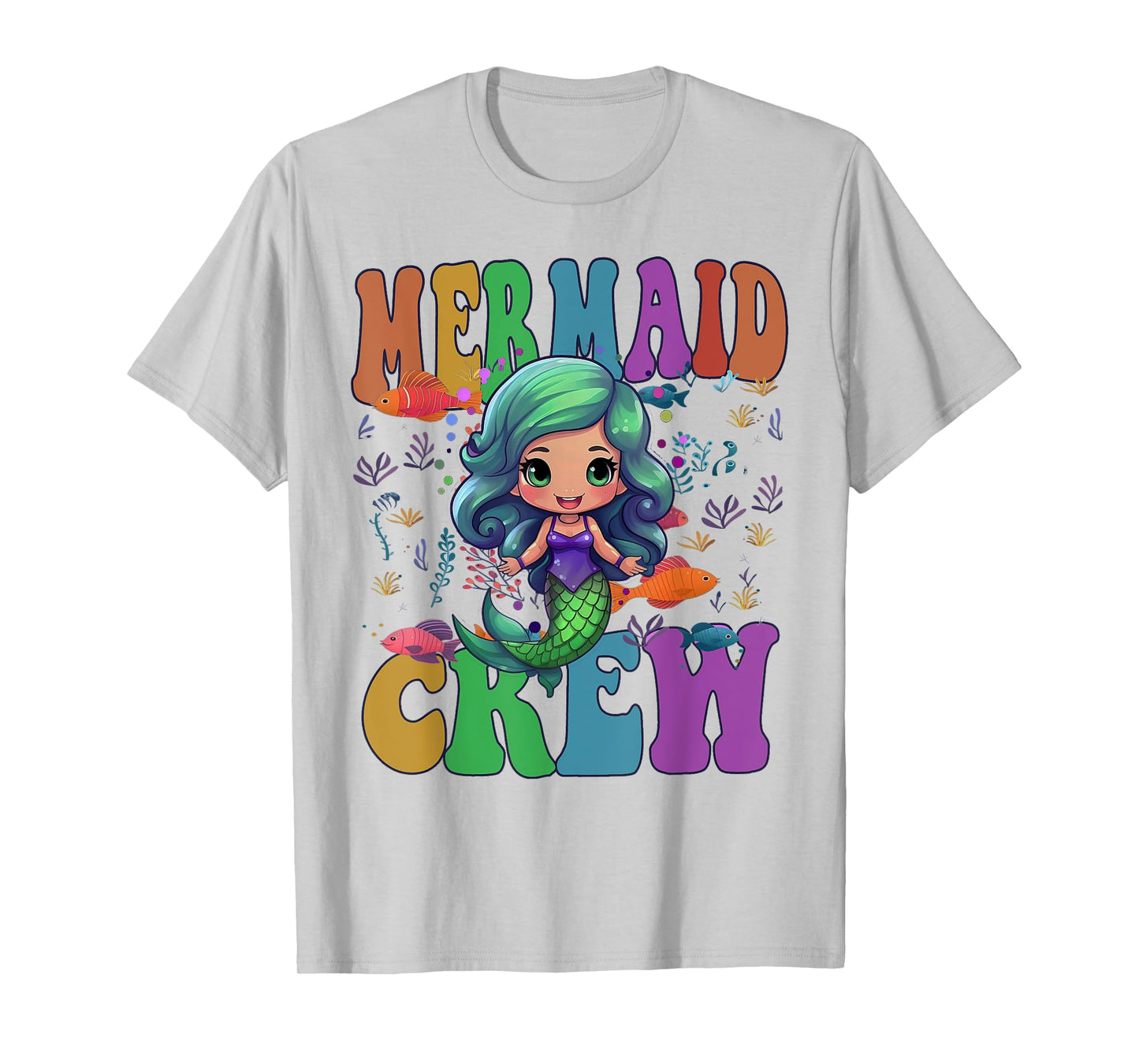 Kawaii MERMAID CREW Girl Summer Trip Kids Cruise Beach Vacay T-Shirt