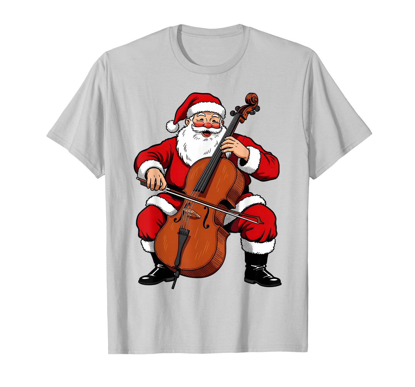 Christmas Cello Player Cute Santa Xmas Boys Cellist Men Kids T-Shirt