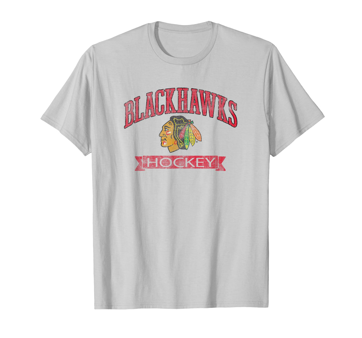 Chicago Blackhawks Vintage Hockey Gray Officially Licensed T-Shirt