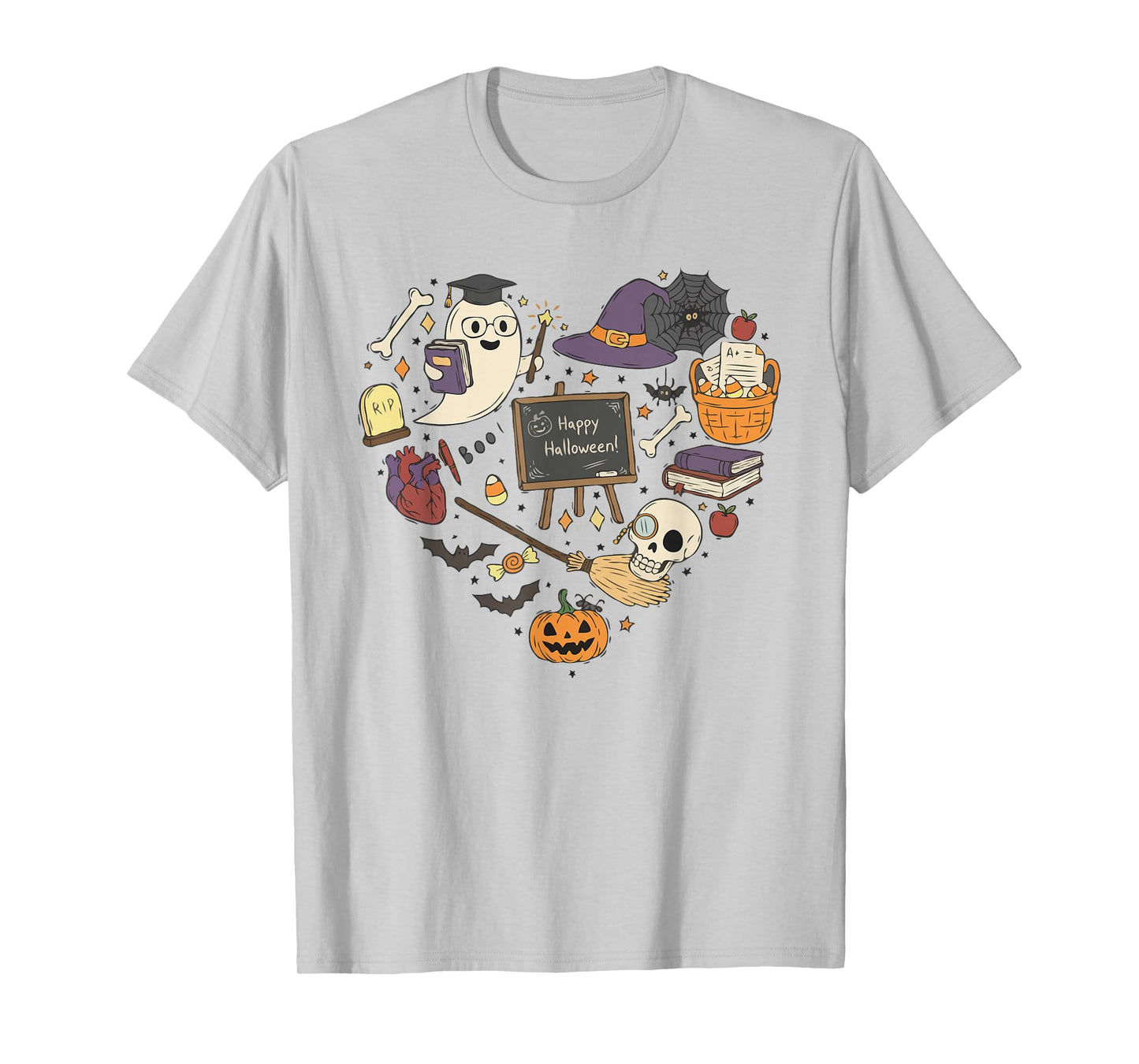 Happy Halloween Teacher Student Academic Spooky T-Shirt