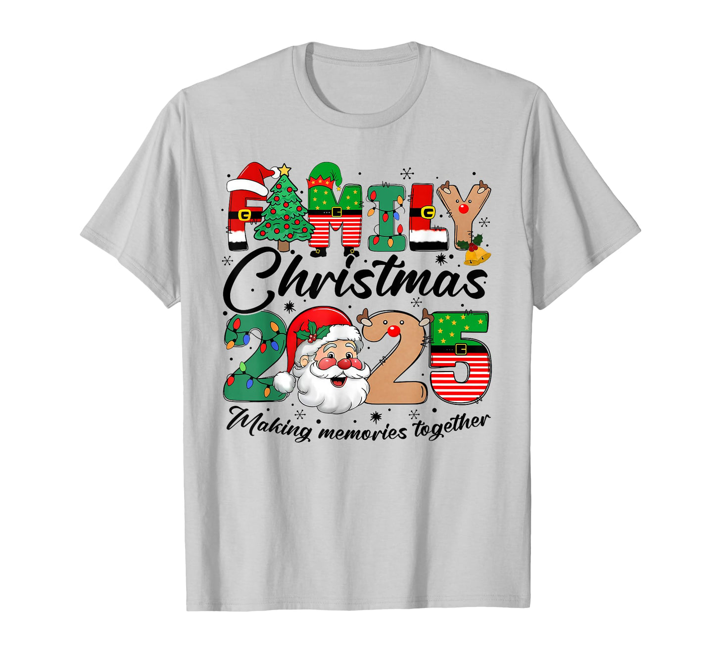 Family Christmas 2025 Santa Squad Xmas Tree Pajamas Holiday T-Shirt