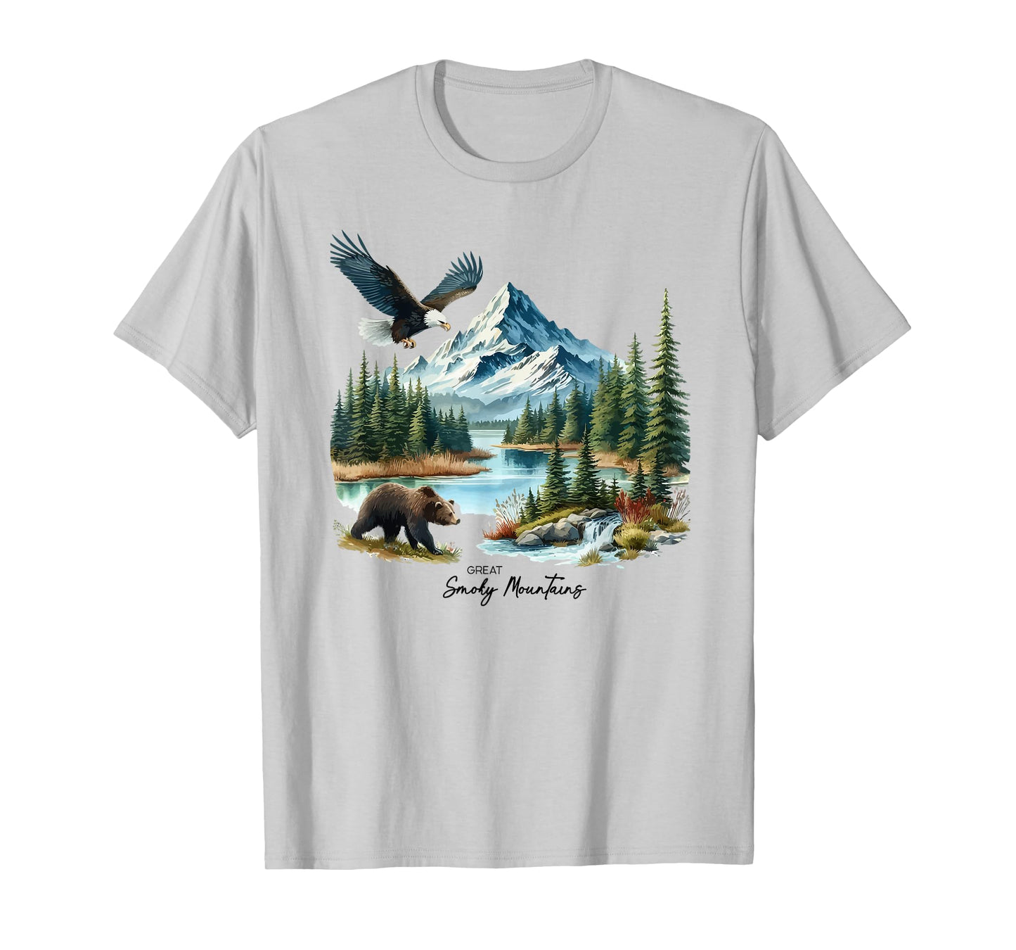 Great Smoky Mountains Bear Vintage 90s Style T-Shirt