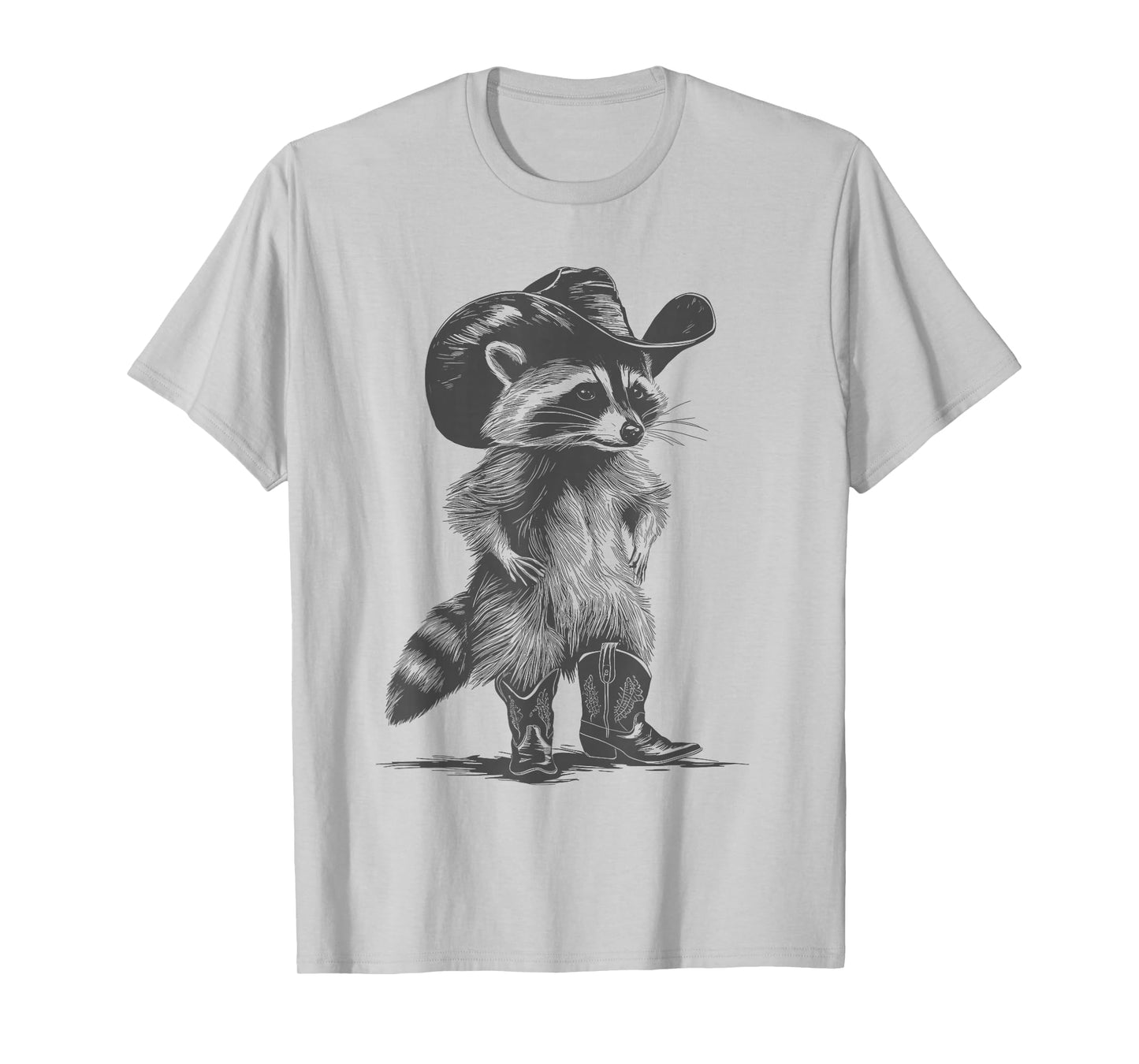 Vintage Raccoon Cowboy Cowgirl Trash Panda Western Country T-Shirt