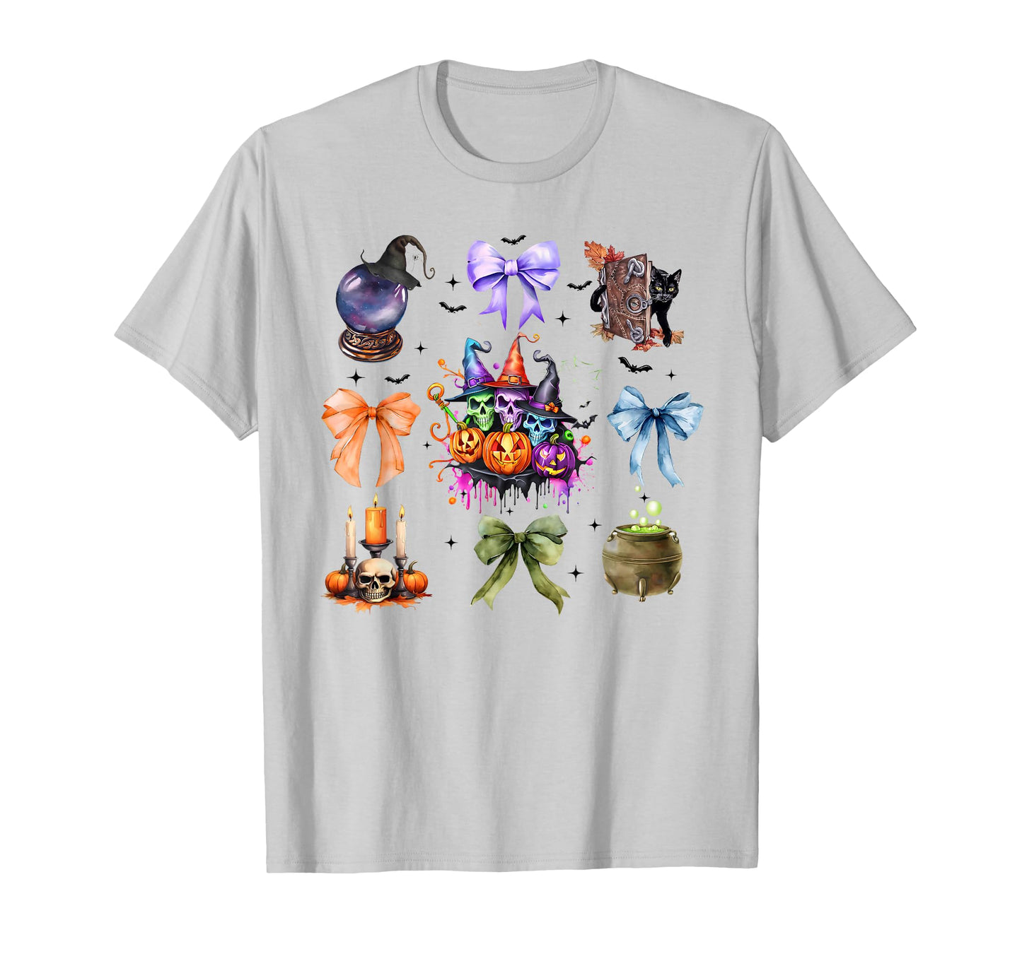 Spooky Season Coquette Bow Halloween Vibes Decorations Women T-Shirt