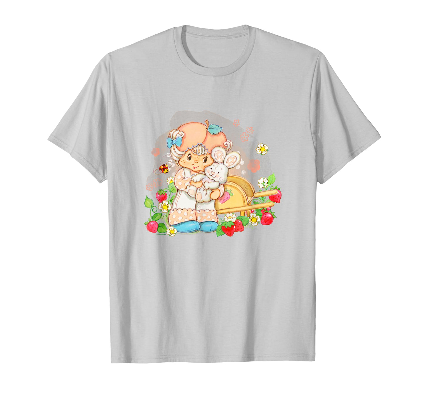 Strawberry Shortcake Apricot An Hopsalot Hug Cute Big Logo T-Shirt
