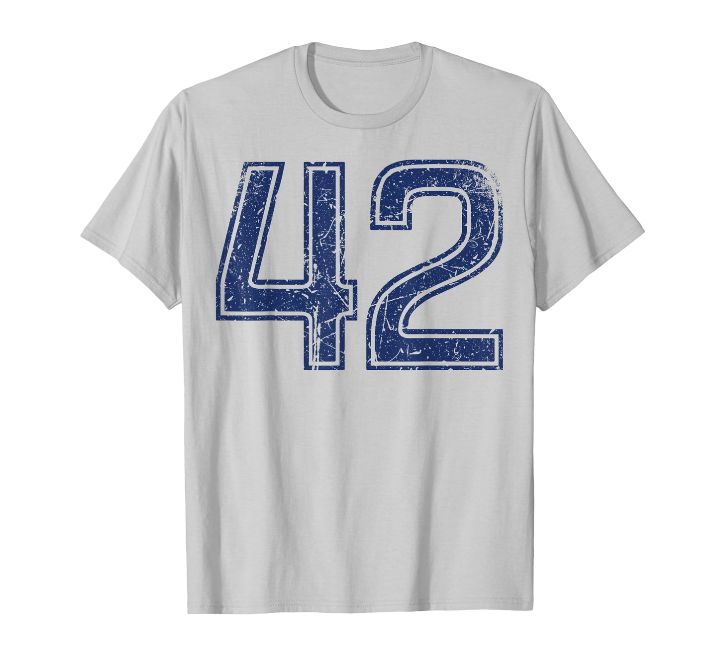 Vintage Blue Sports Team Number 42 T-Shirt