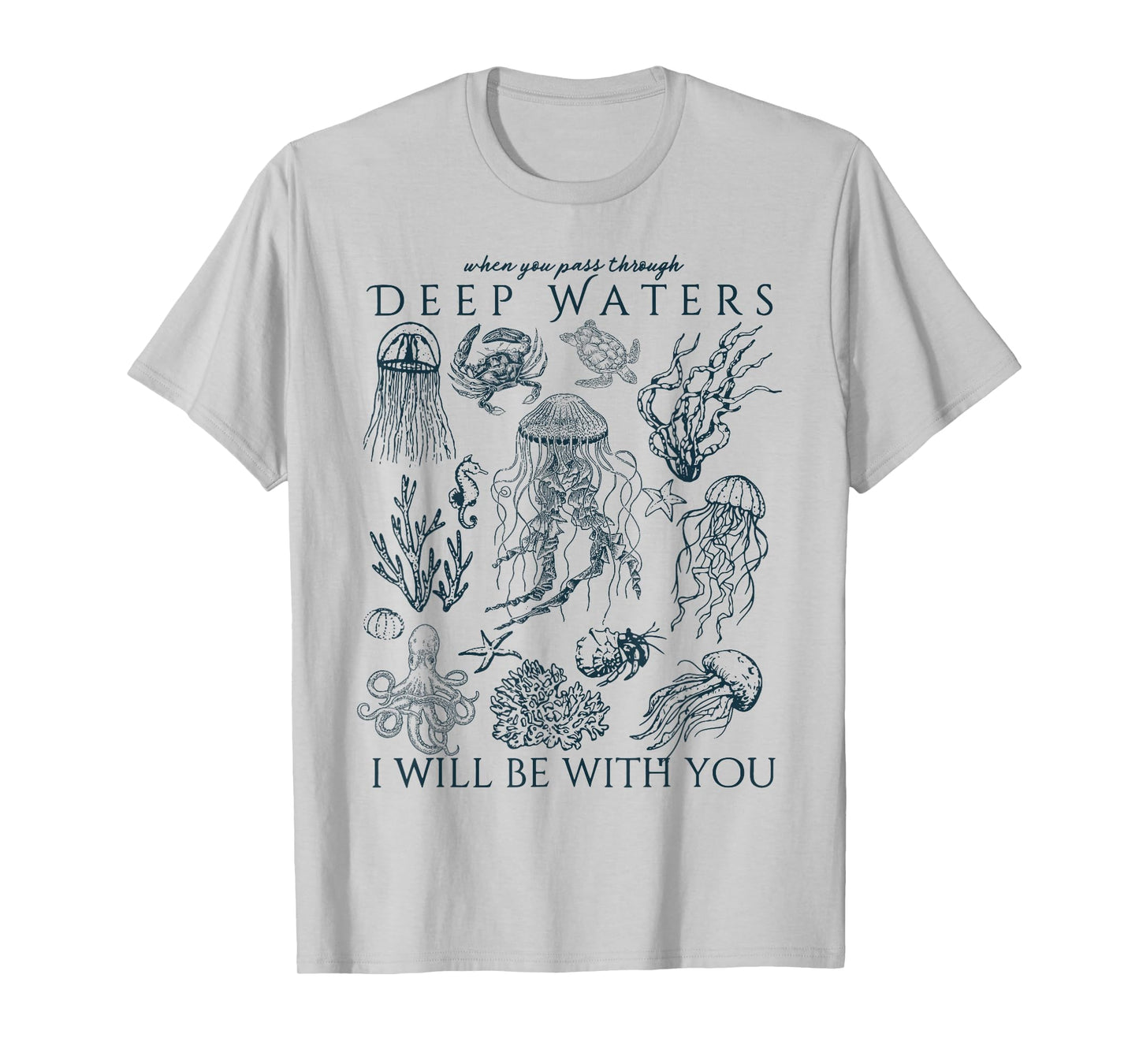 Christian Ocean Animal Coastal Sea Life Trendy Beachy T-Shirt