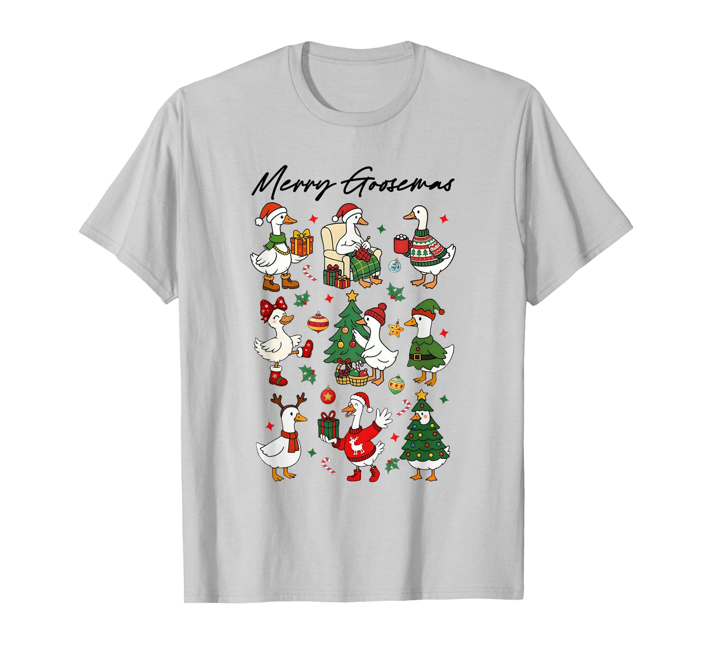 Merry Goosemas, Cute Goose Lovers, Christmas Silly-Goose T-Shirt