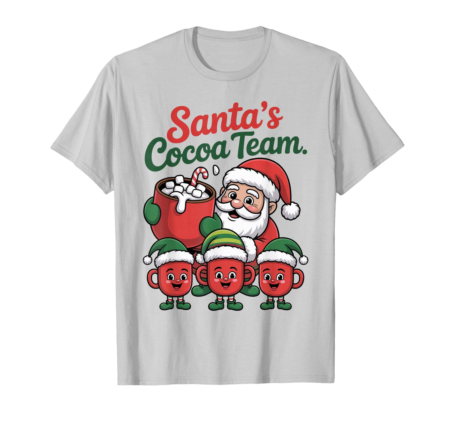 Funny Santa’s Cocoa Team Christmas Family Matching T-Shirt