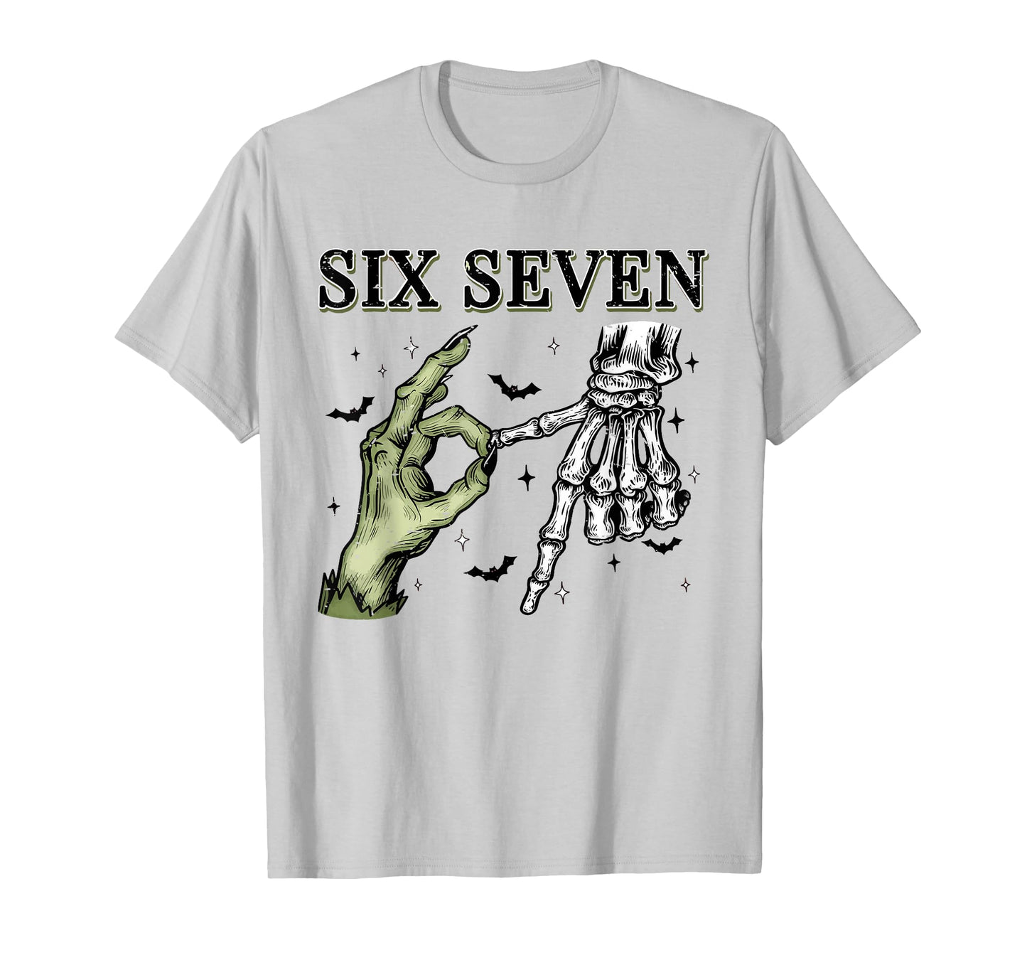 Funny Witch Skeleton Hands Six Seven 67 Meme Spooky Season T-Shirt
