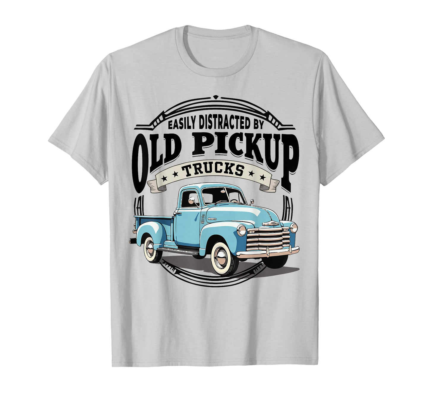 Funny Easily Distracted By Old Pickup Trucks Classic T-Shirt