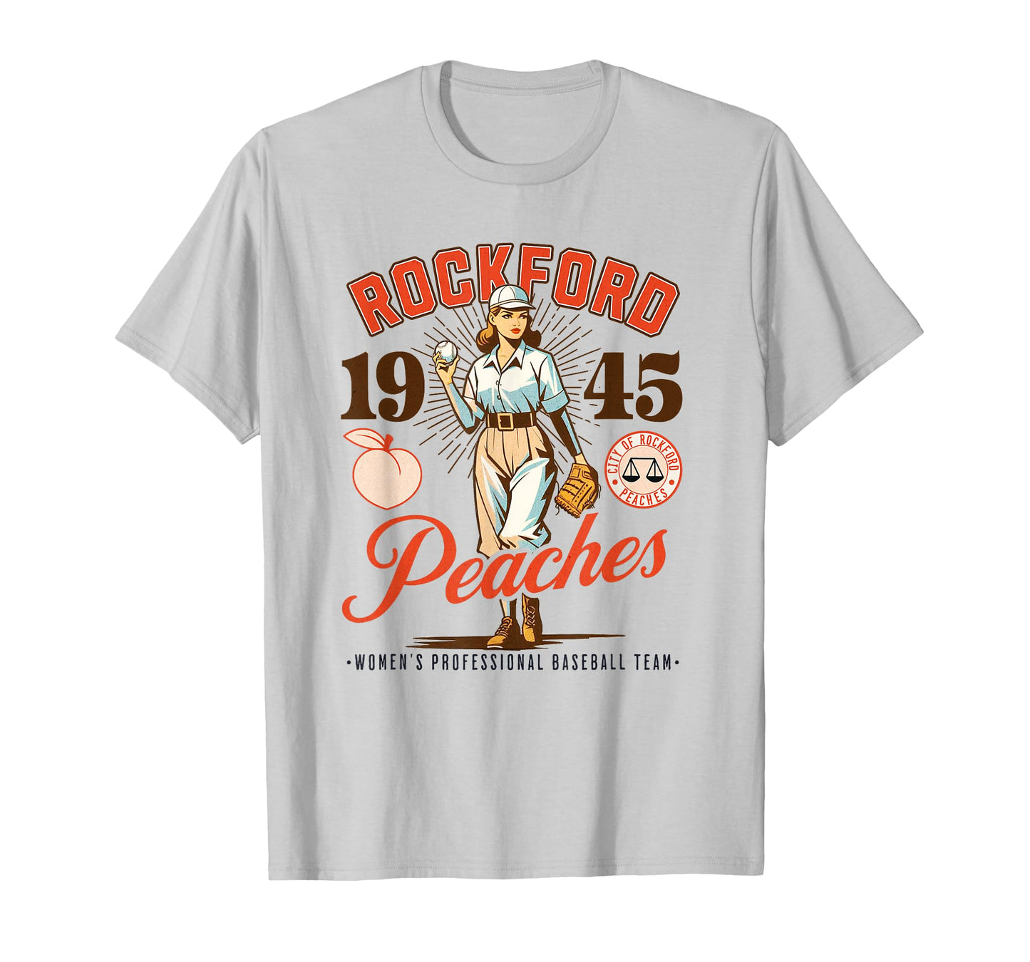 Rockford Peaches Women's Baseball Team T-Shirt