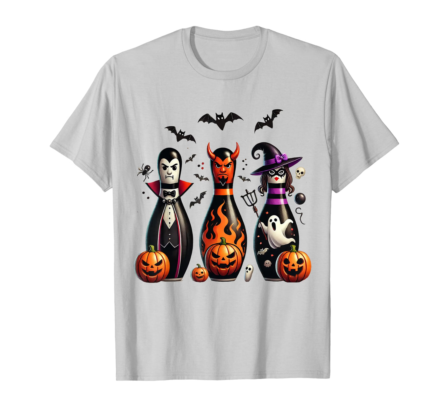 Funny Bowling Pins Halloween Spooky Costume 2 T-Shirt
