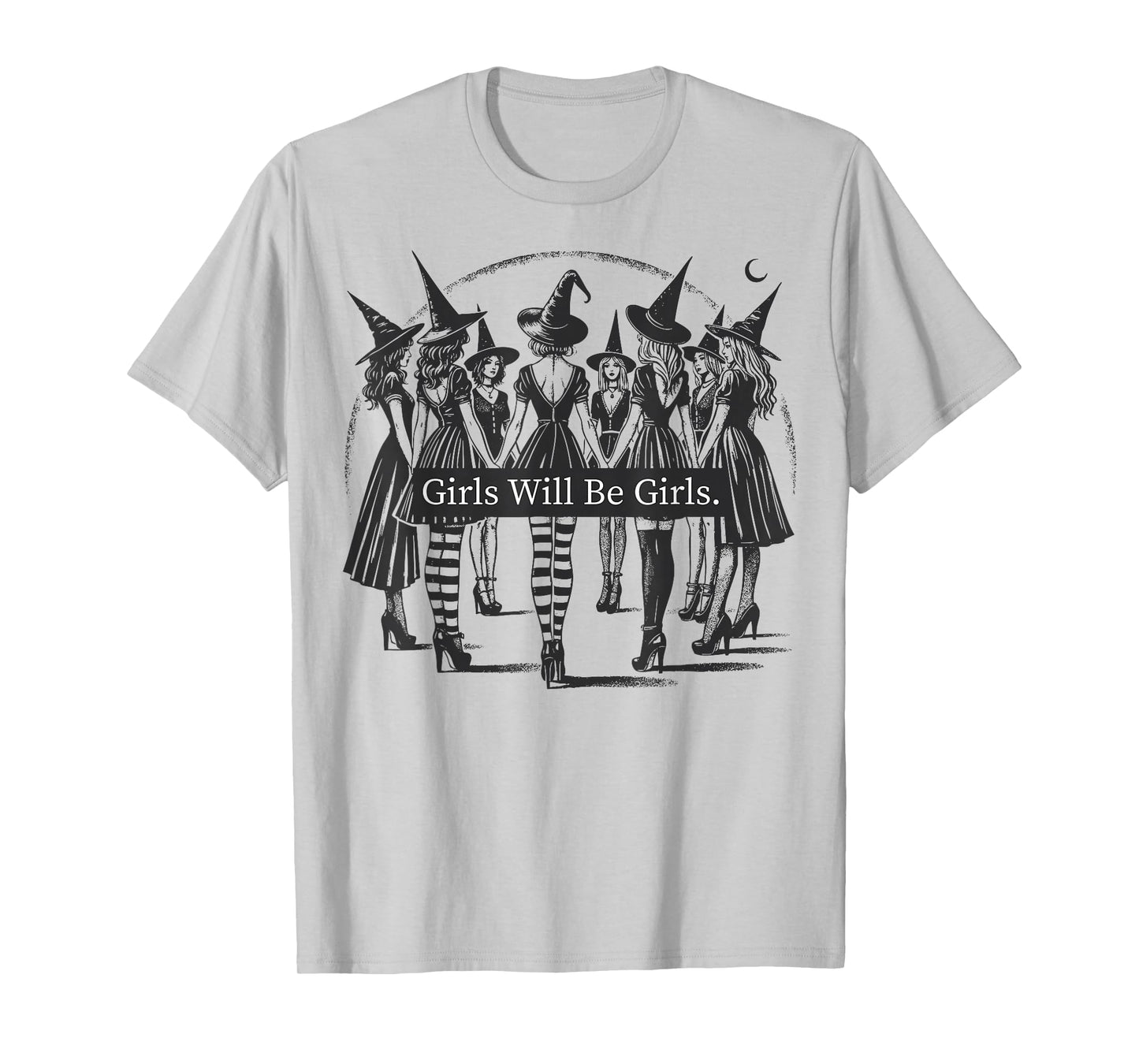 Halloween Spooky Witch Girl Will Be Girls Feminist Women T-Shirt
