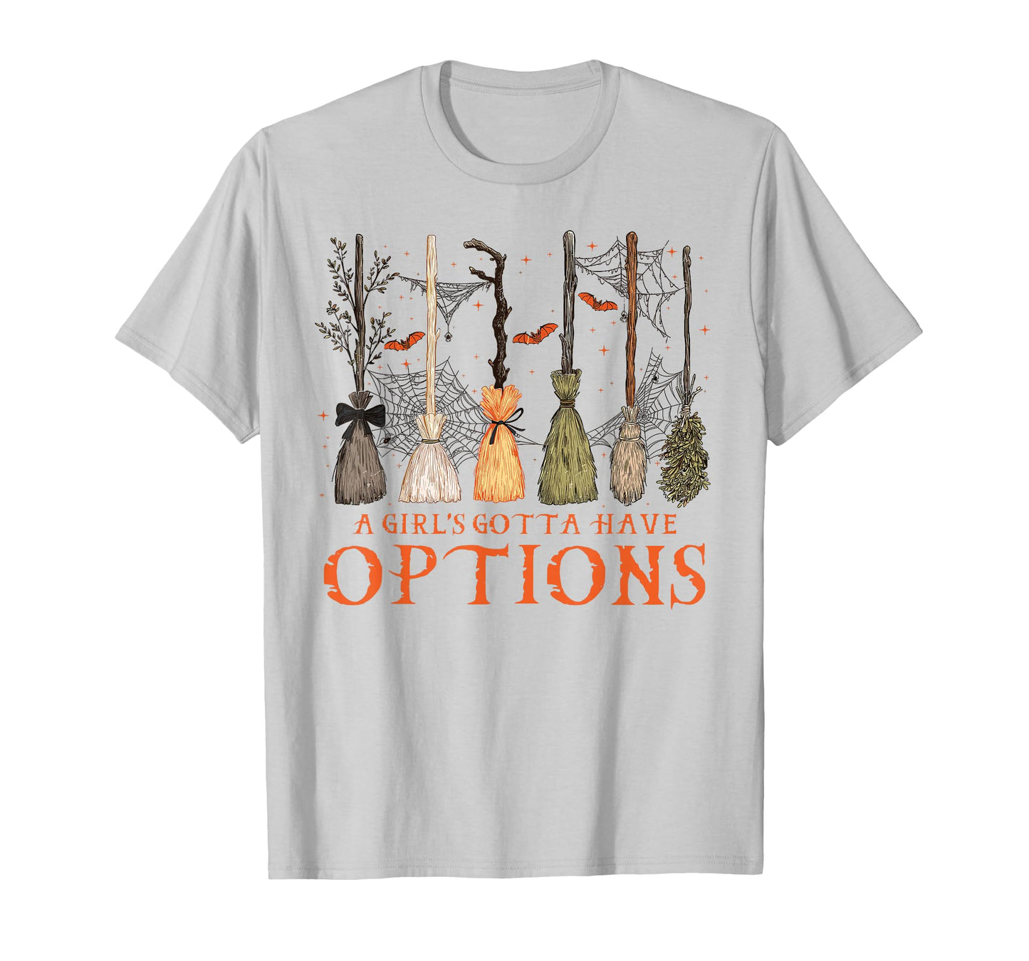 Retro A Girl’s Gotta Have Options Spooky Witches Halloween T-Shirt