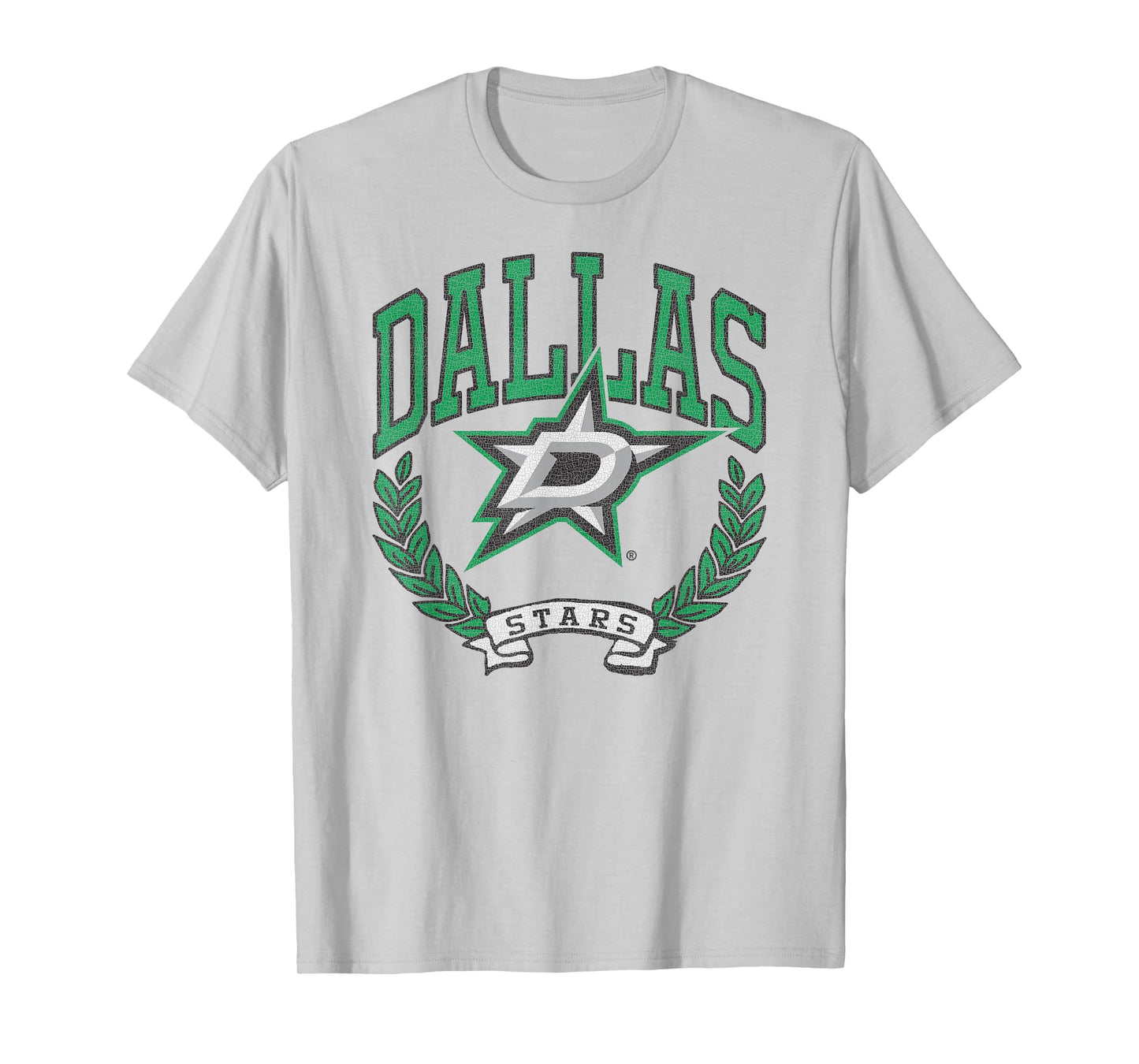 Dallas Stars Vintage Victory Gray Officially Licensed T-Shirt