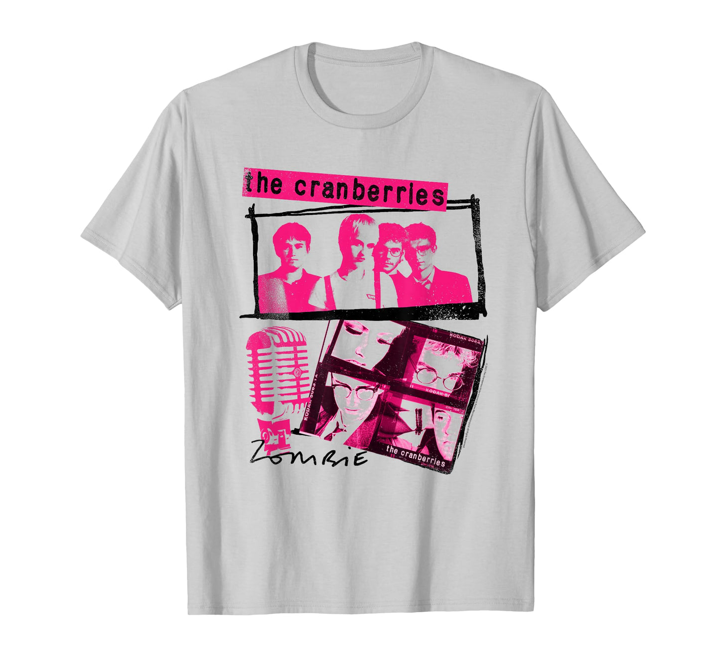 The Cranberries Pink and Black Collage Vintage Band T-Shirt